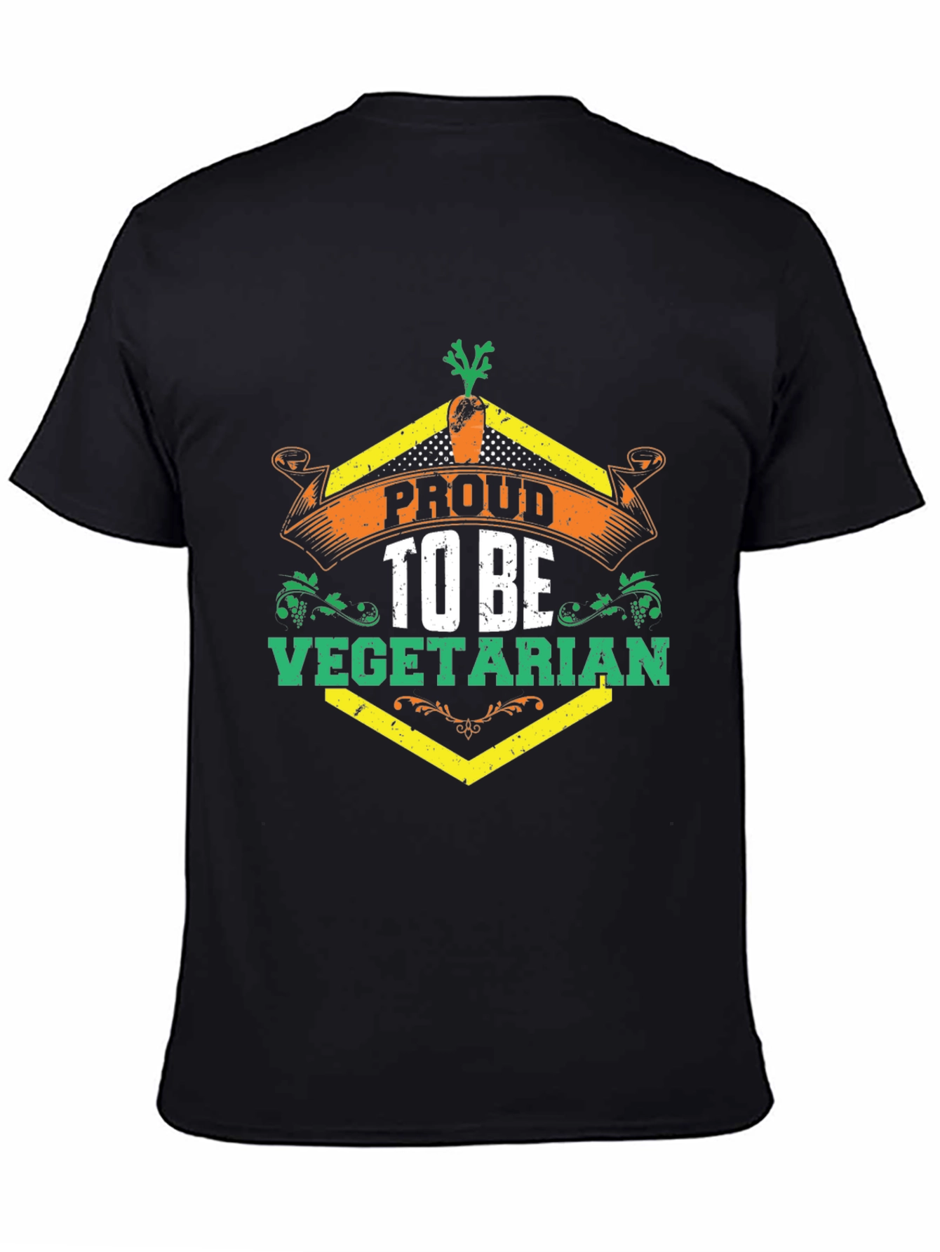 Proud Vegetarian T-Shirt - Black