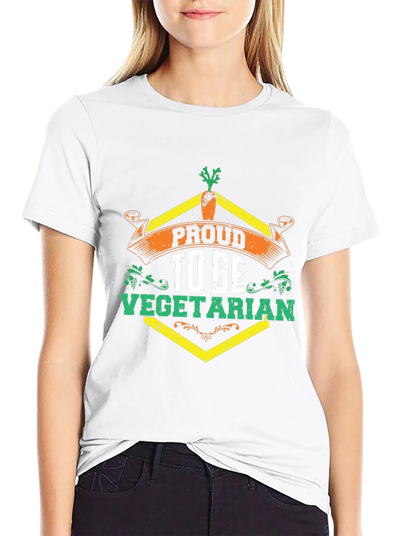 Proud Vegetarian T-Shirt - Black
