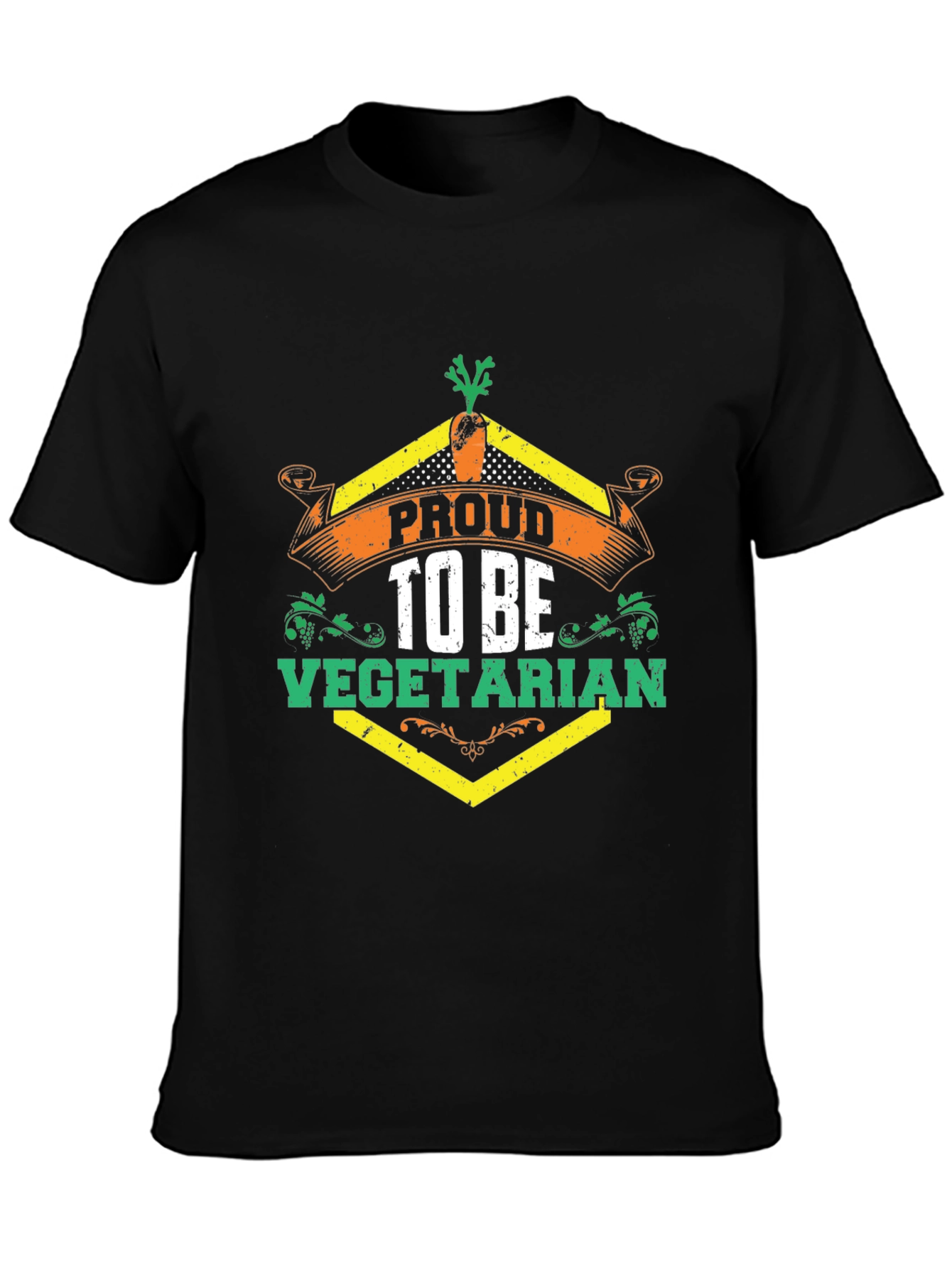 Proud Vegetarian T-Shirt - Black