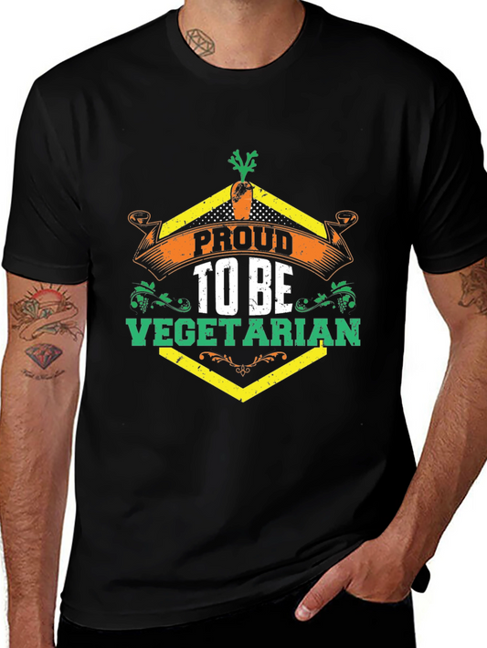 Proud Vegetarian T-Shirt - Black