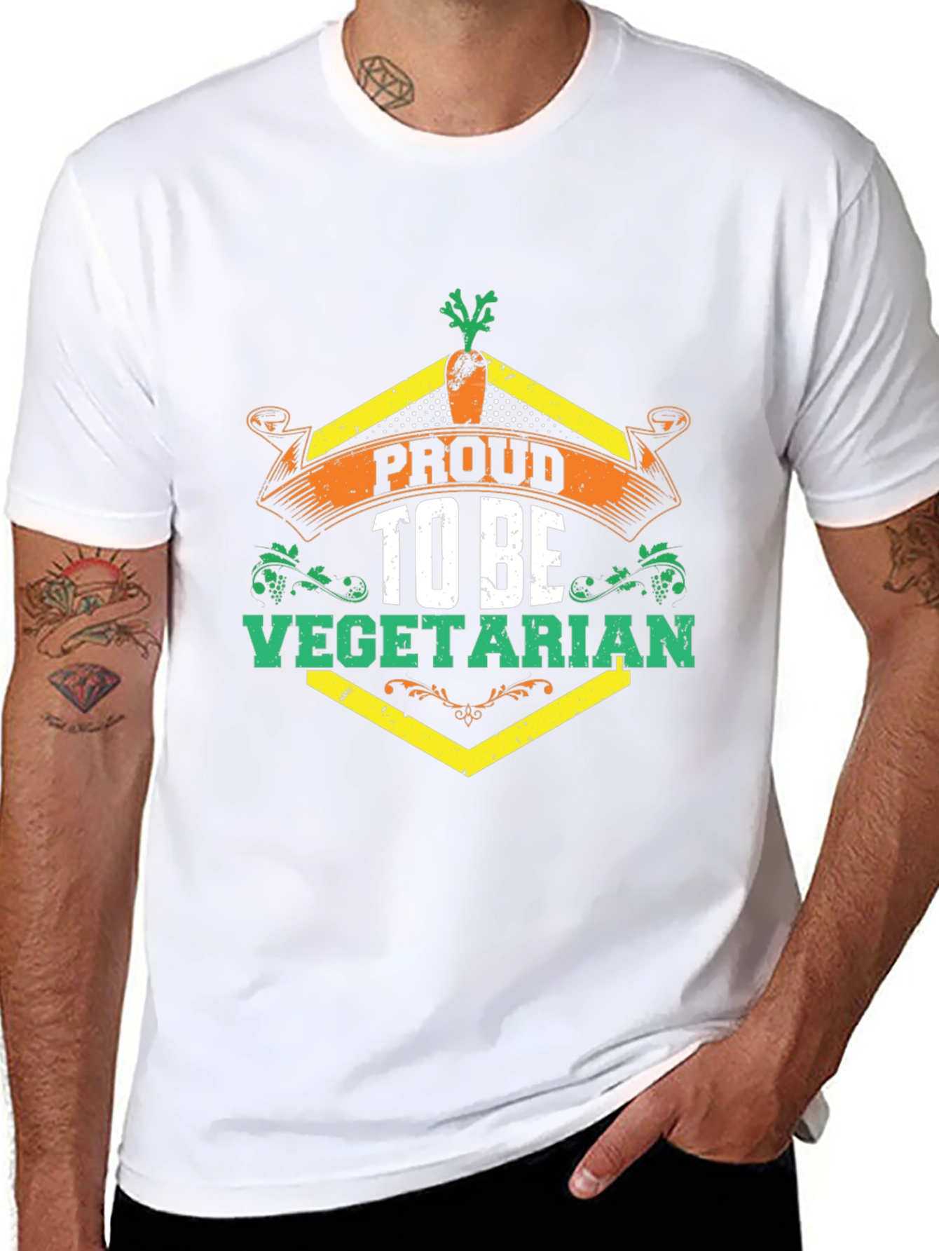 Proud Vegetarian T-Shirt - Black