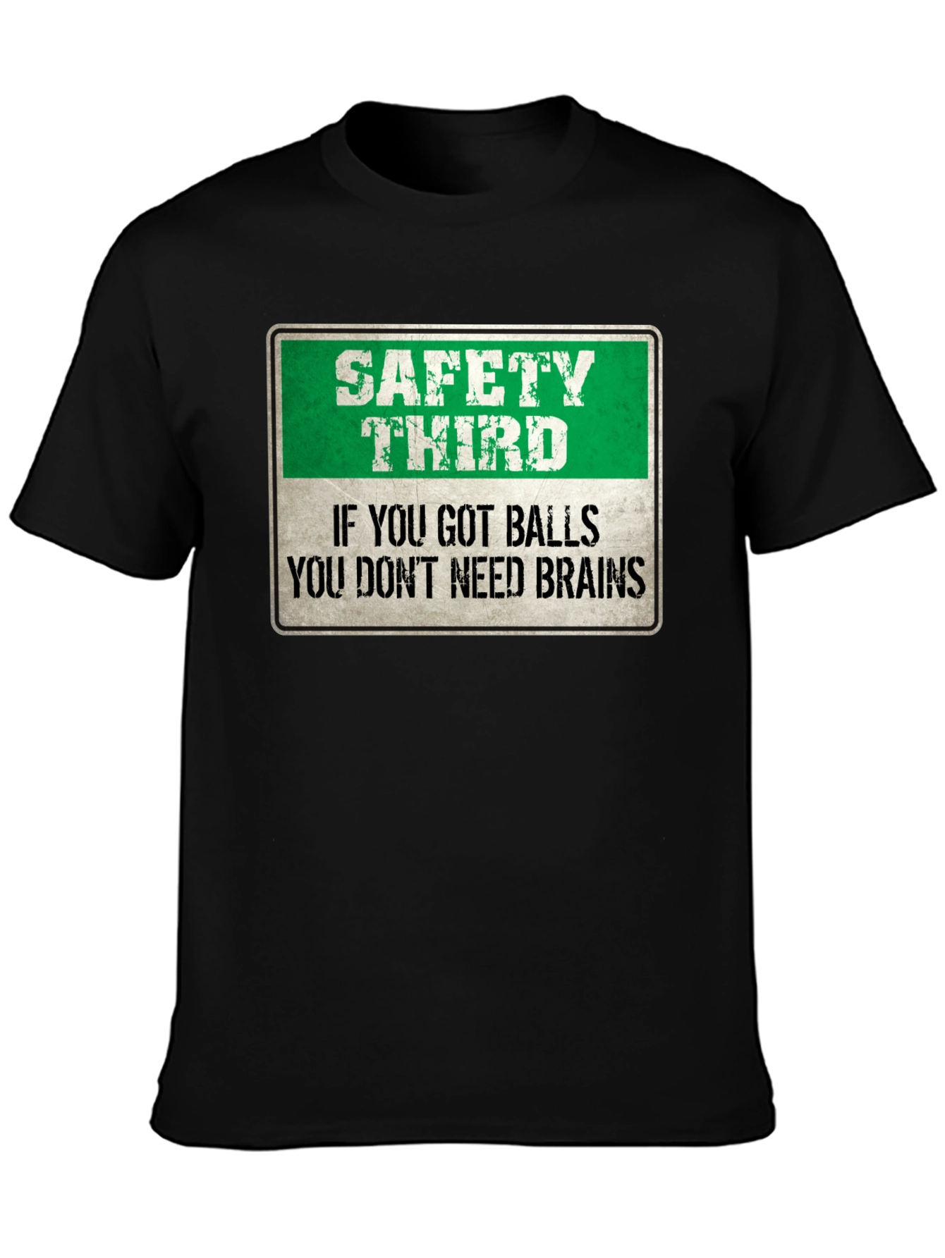 Safety Third Graphic Tee - Humorous Mens T-Shirt