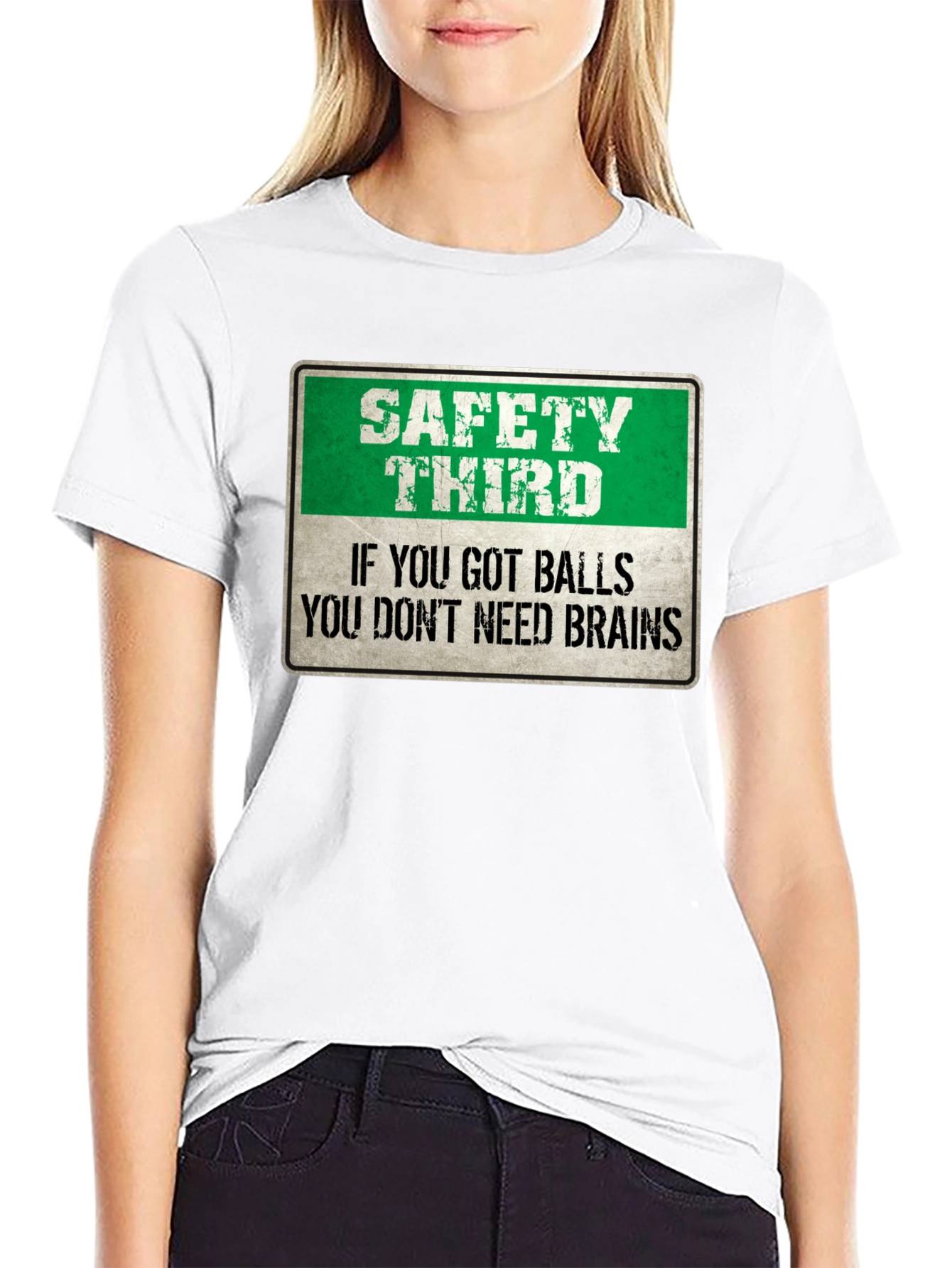 Safety Third Graphic Tee - Humorous Mens T-Shirt