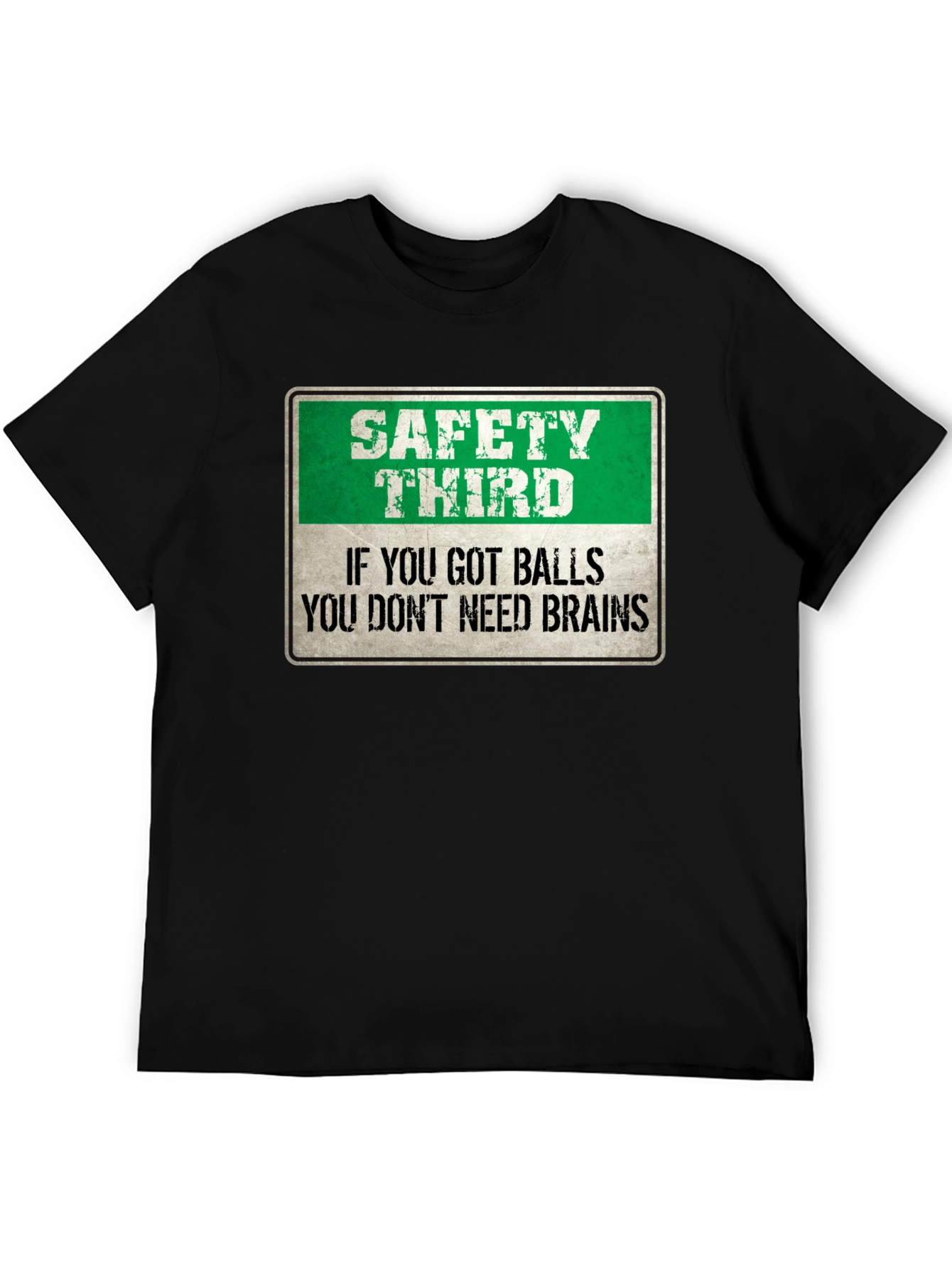 Safety Third Graphic Tee - Humorous Mens T-Shirt