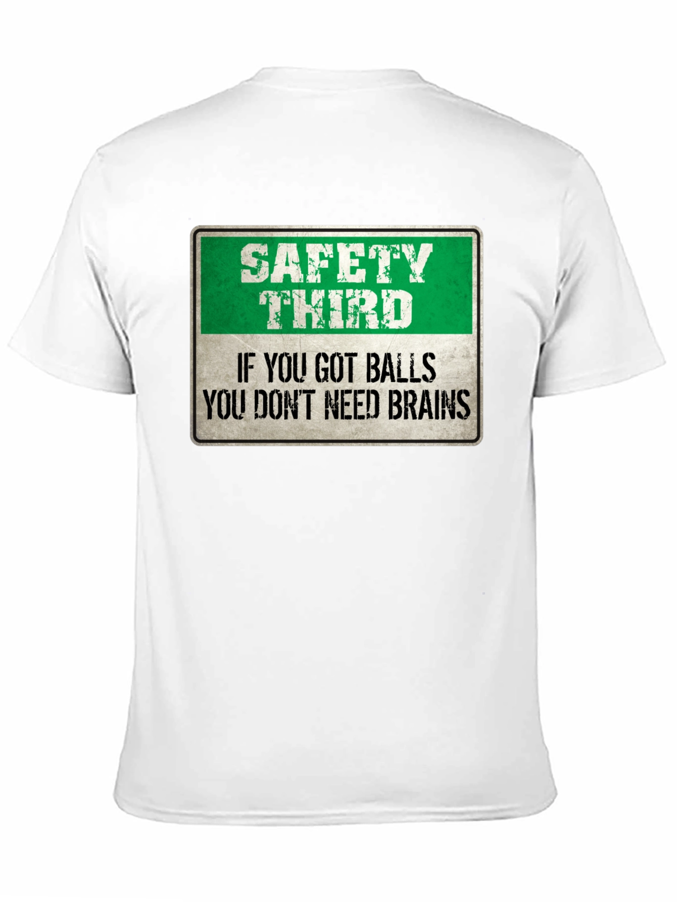 Safety Third Graphic Tee - Humorous Mens T-Shirt
