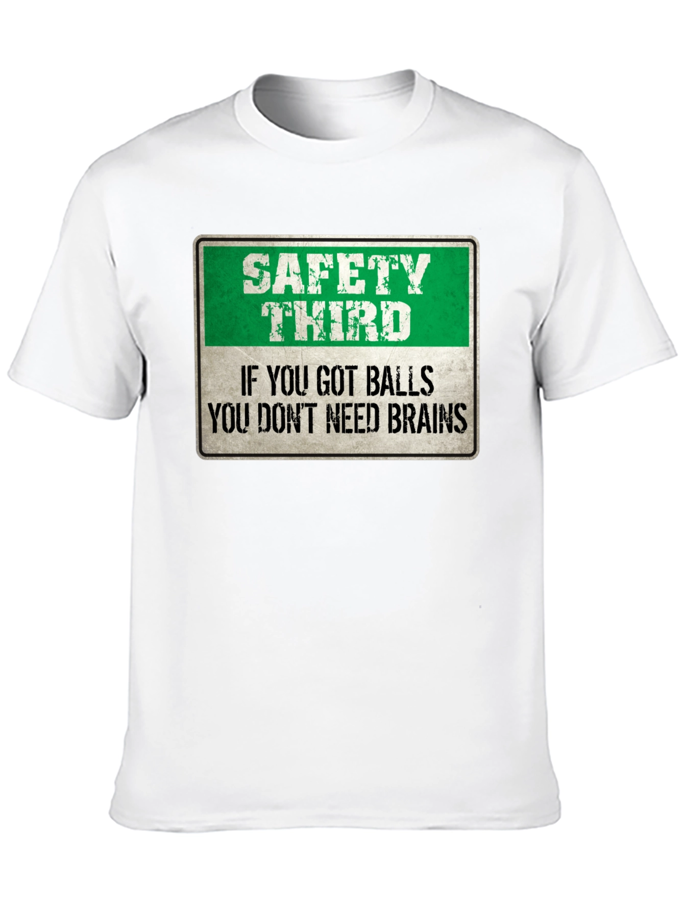Safety Third Graphic Tee - Humorous Mens T-Shirt