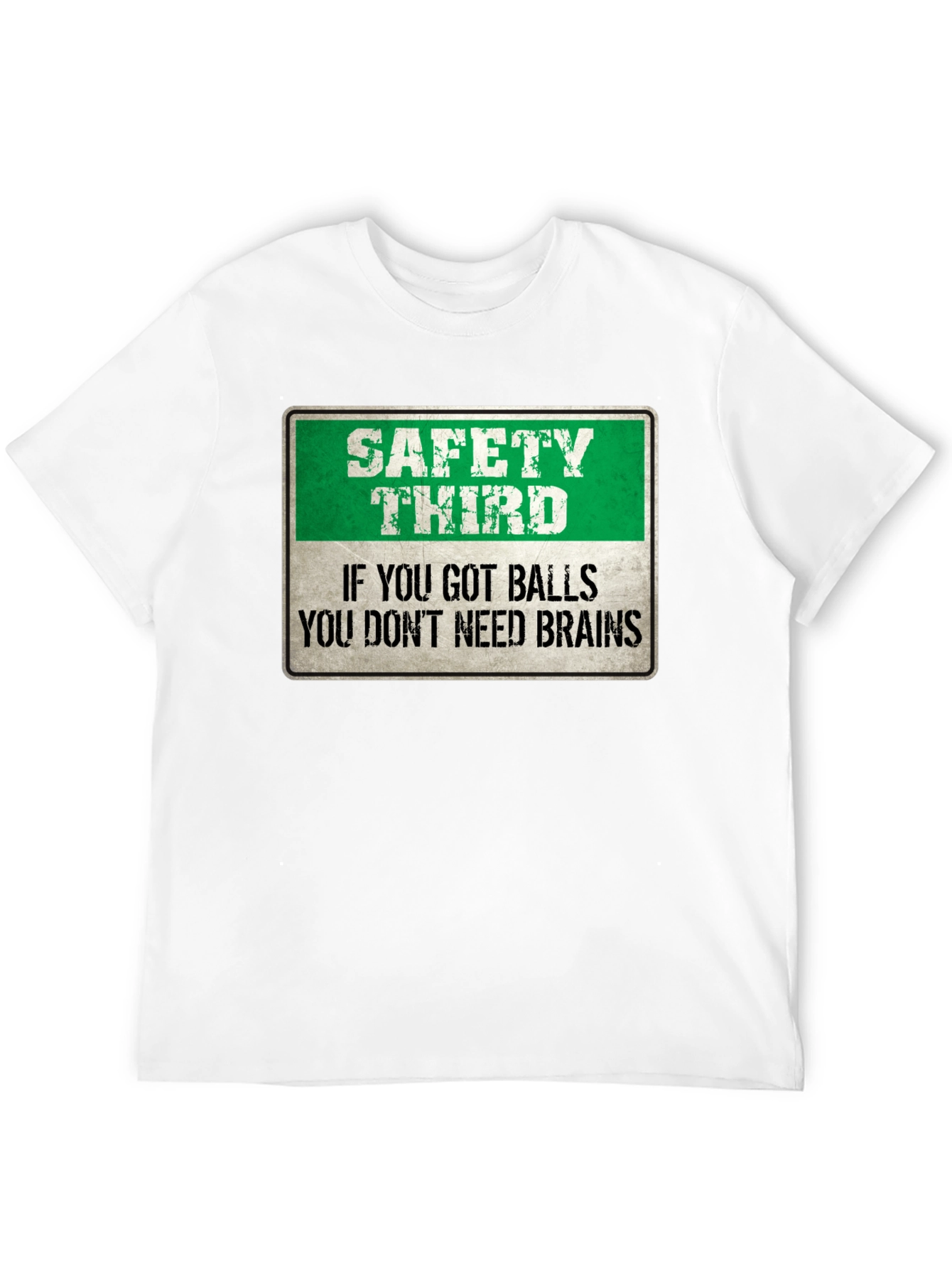 Safety Third Graphic Tee - Humorous Mens T-Shirt