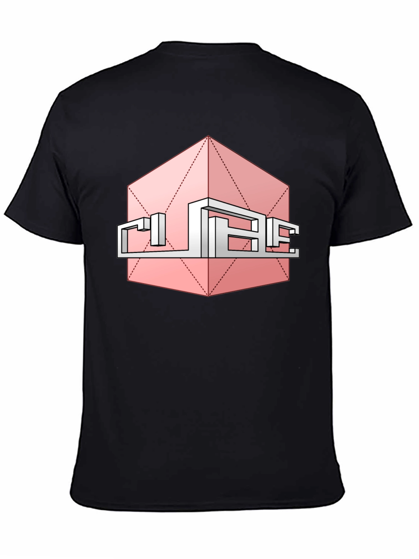 Abstract Cube Graphic Tee - Modern Style