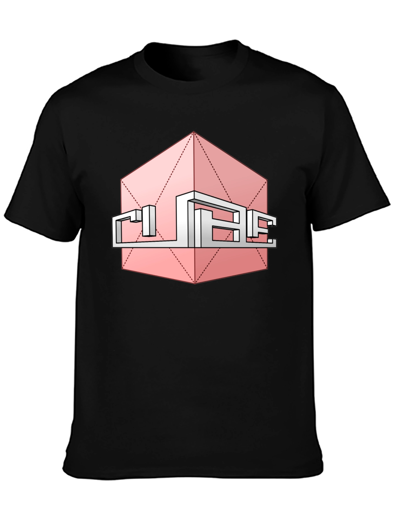 Abstract Cube Graphic Tee - Modern Style