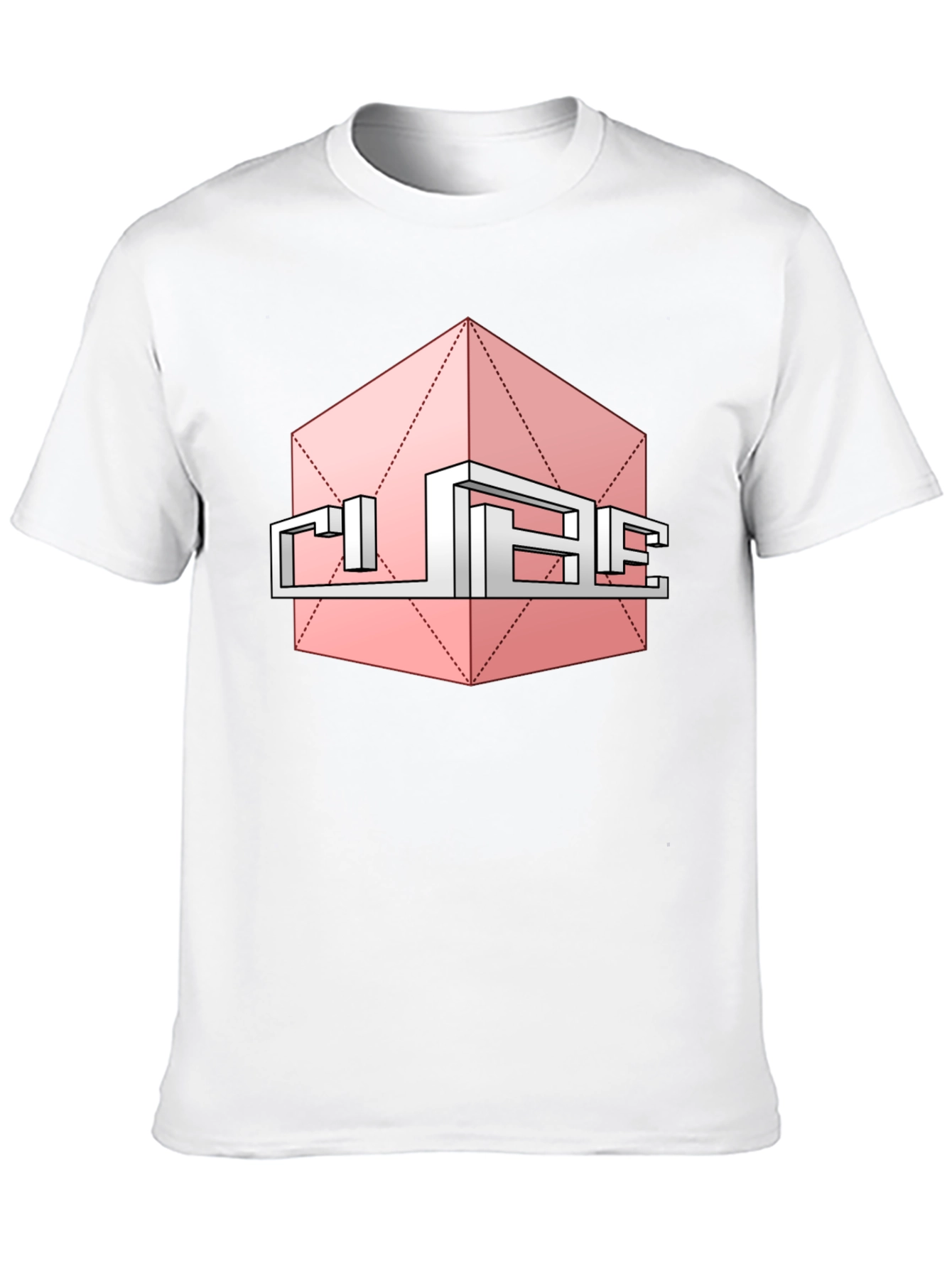 Abstract Cube Graphic Tee - Modern Style
