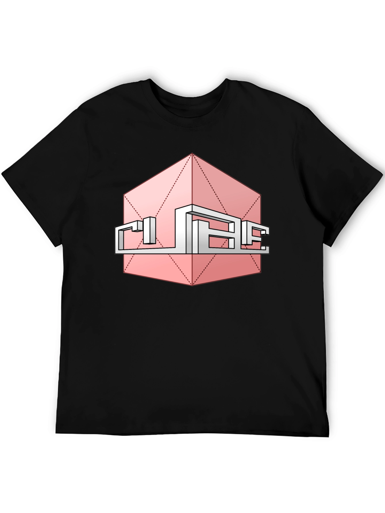 Abstract Cube Graphic Tee - Modern Style