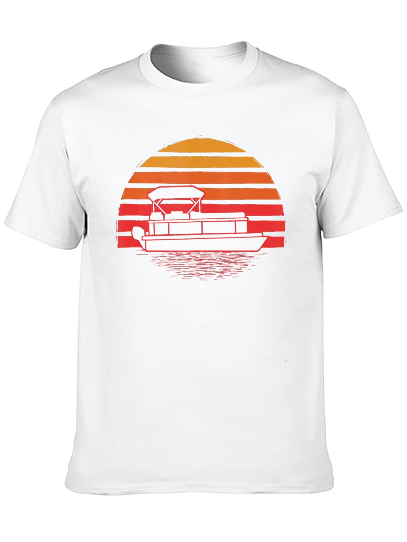 Pontoon Boat Sunset Graphic Tee
