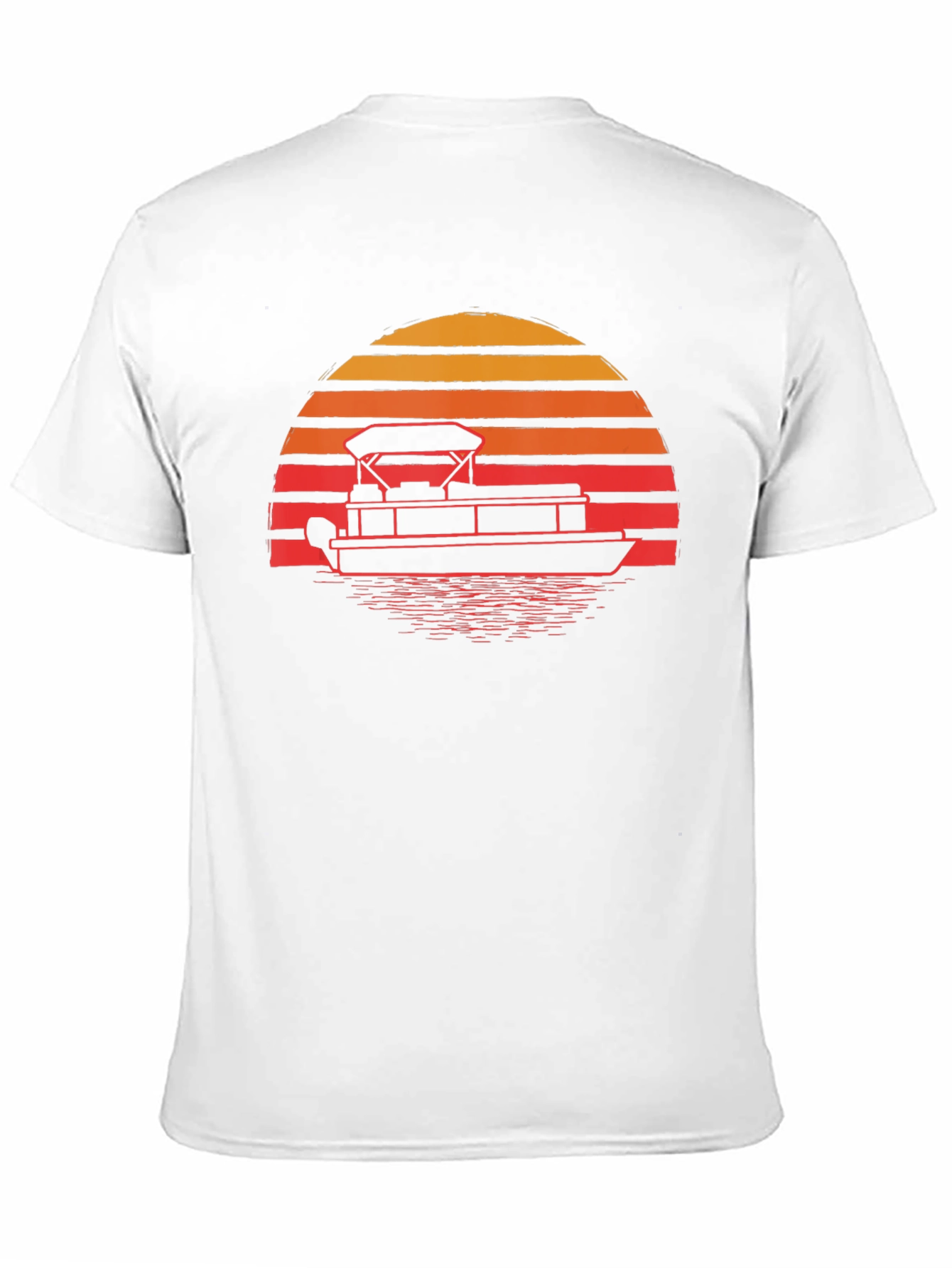 Pontoon Boat Sunset Graphic Tee