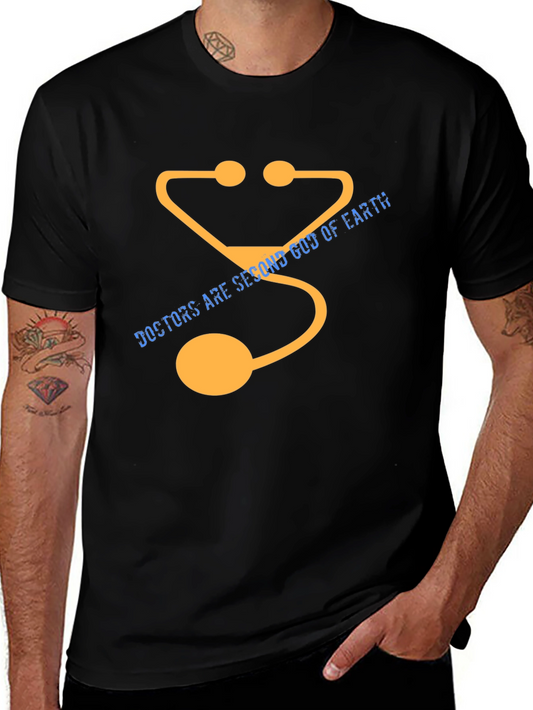 Doctor Second God T-Shirt - Black Crew Neck Cotton Tee