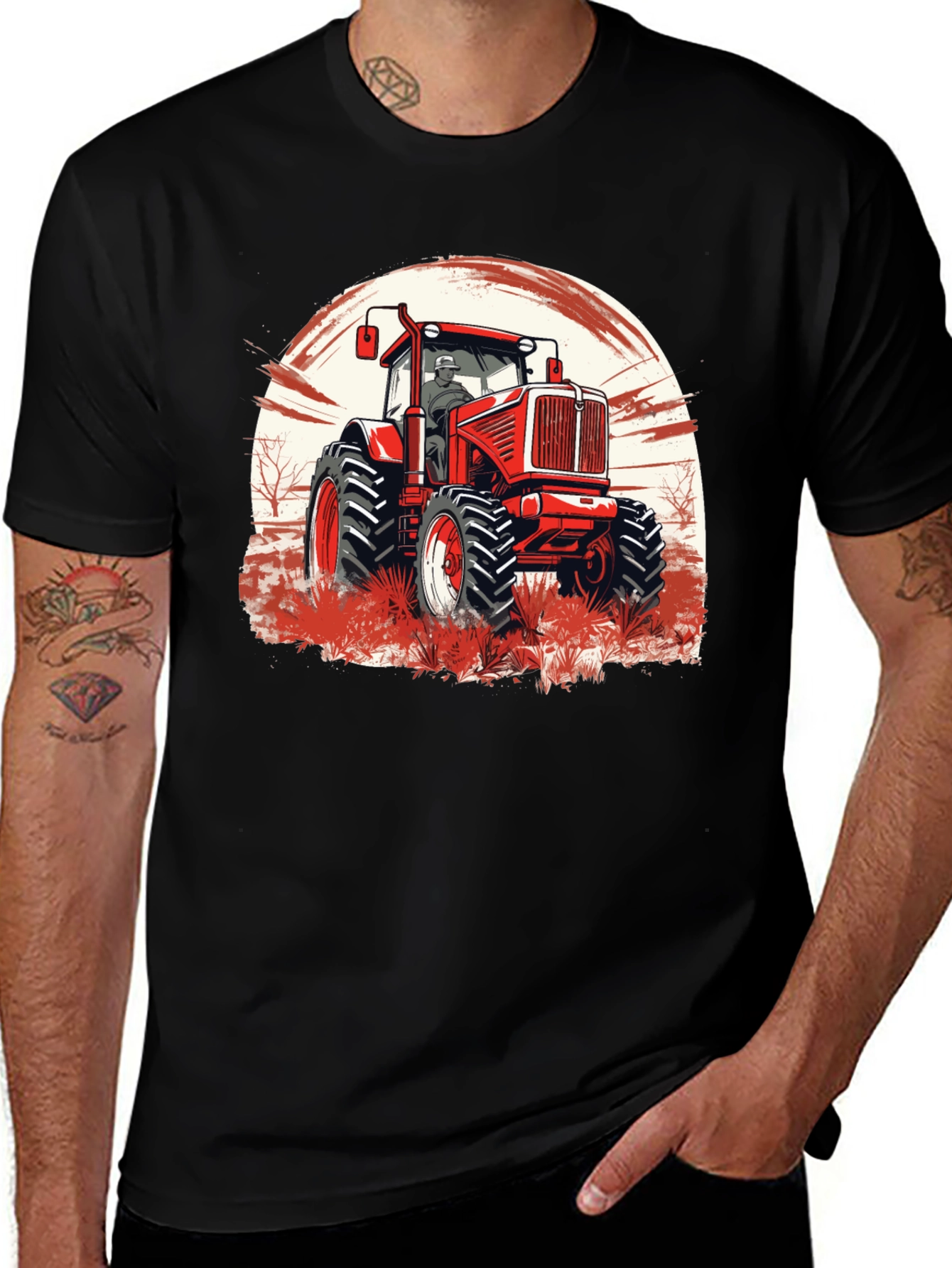 Red Tractor Graphic Tee - Farm Life Apparel