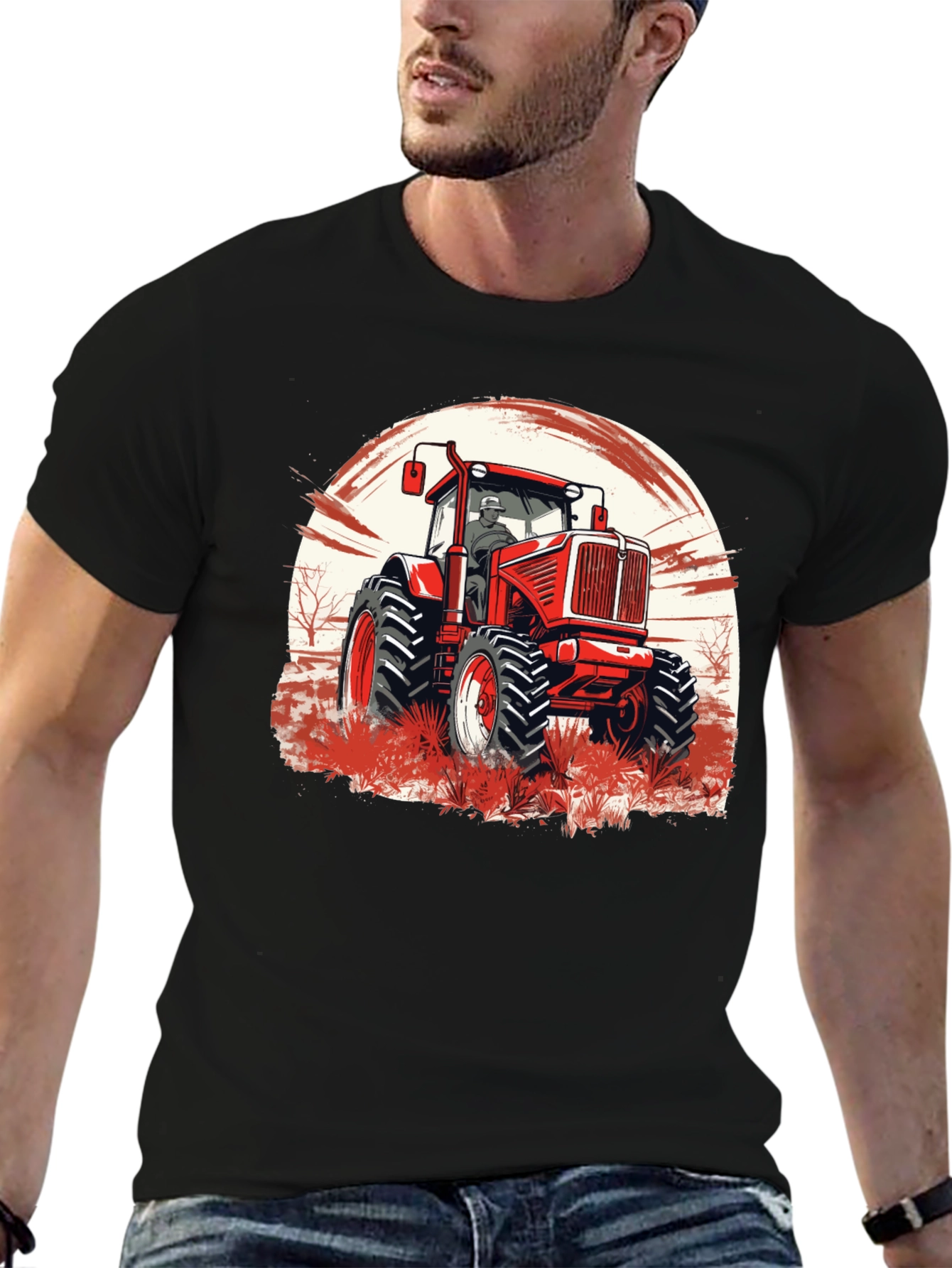 Red Tractor Graphic Tee - Farm Life Apparel