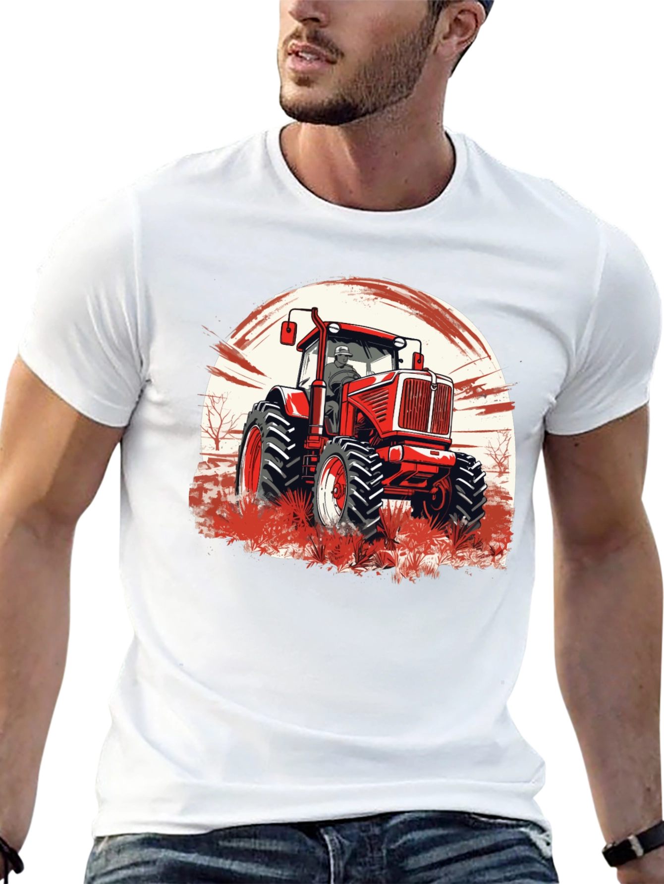 Red Tractor Graphic Tee - Farm Life Apparel