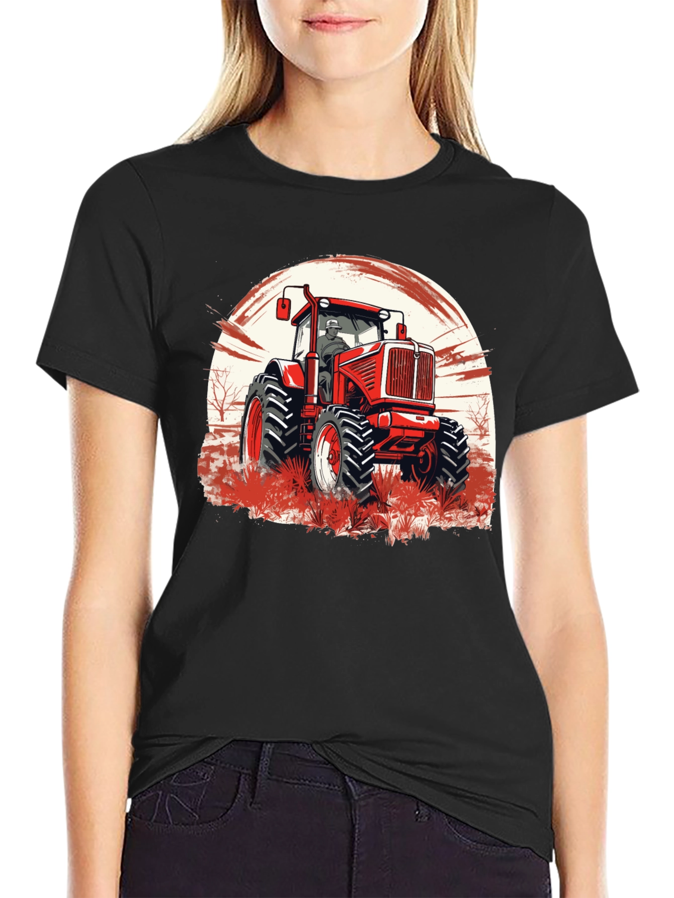 Red Tractor Graphic Tee - Farm Life Apparel