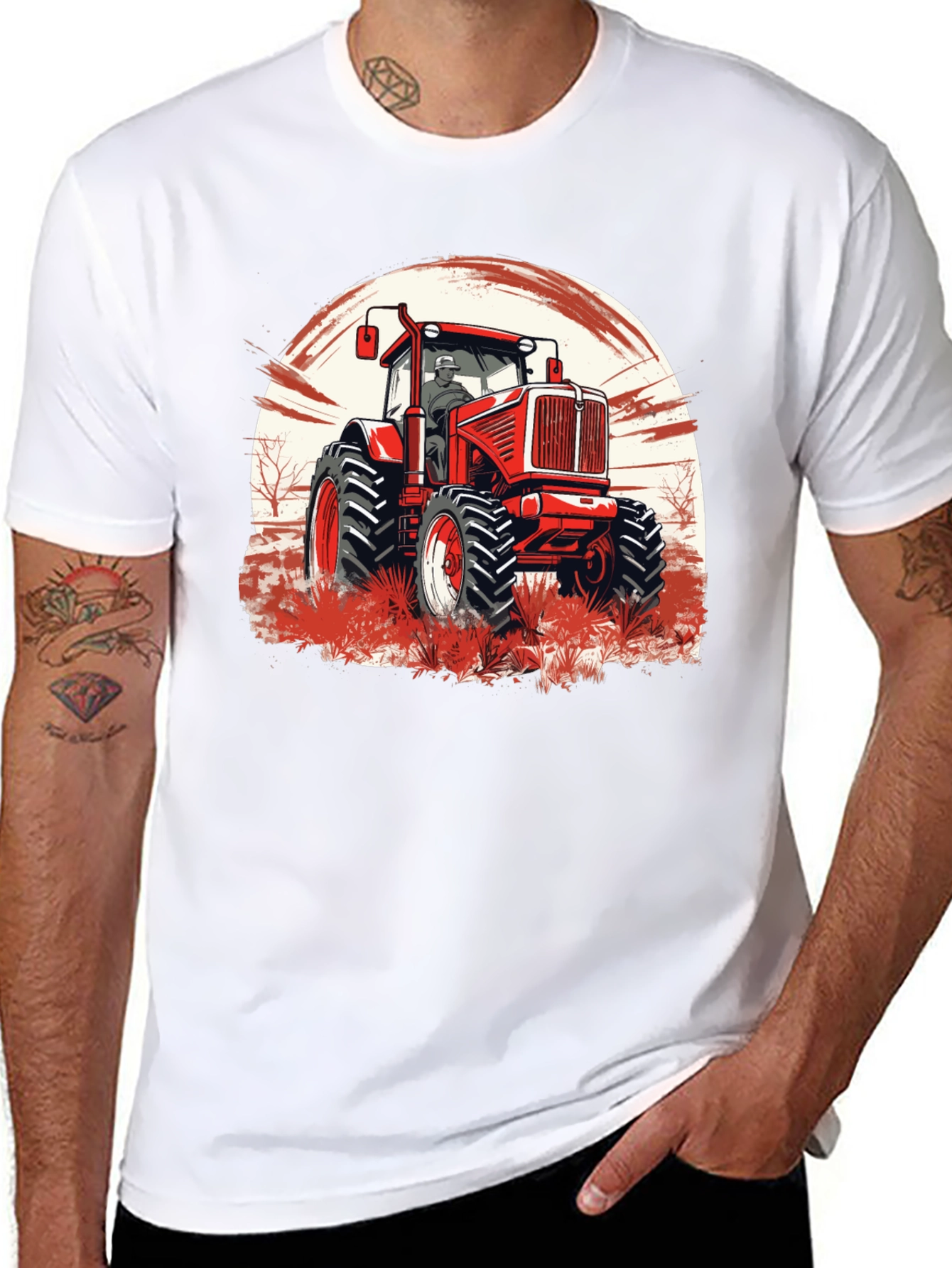 Red Tractor Graphic Tee - Farm Life Apparel