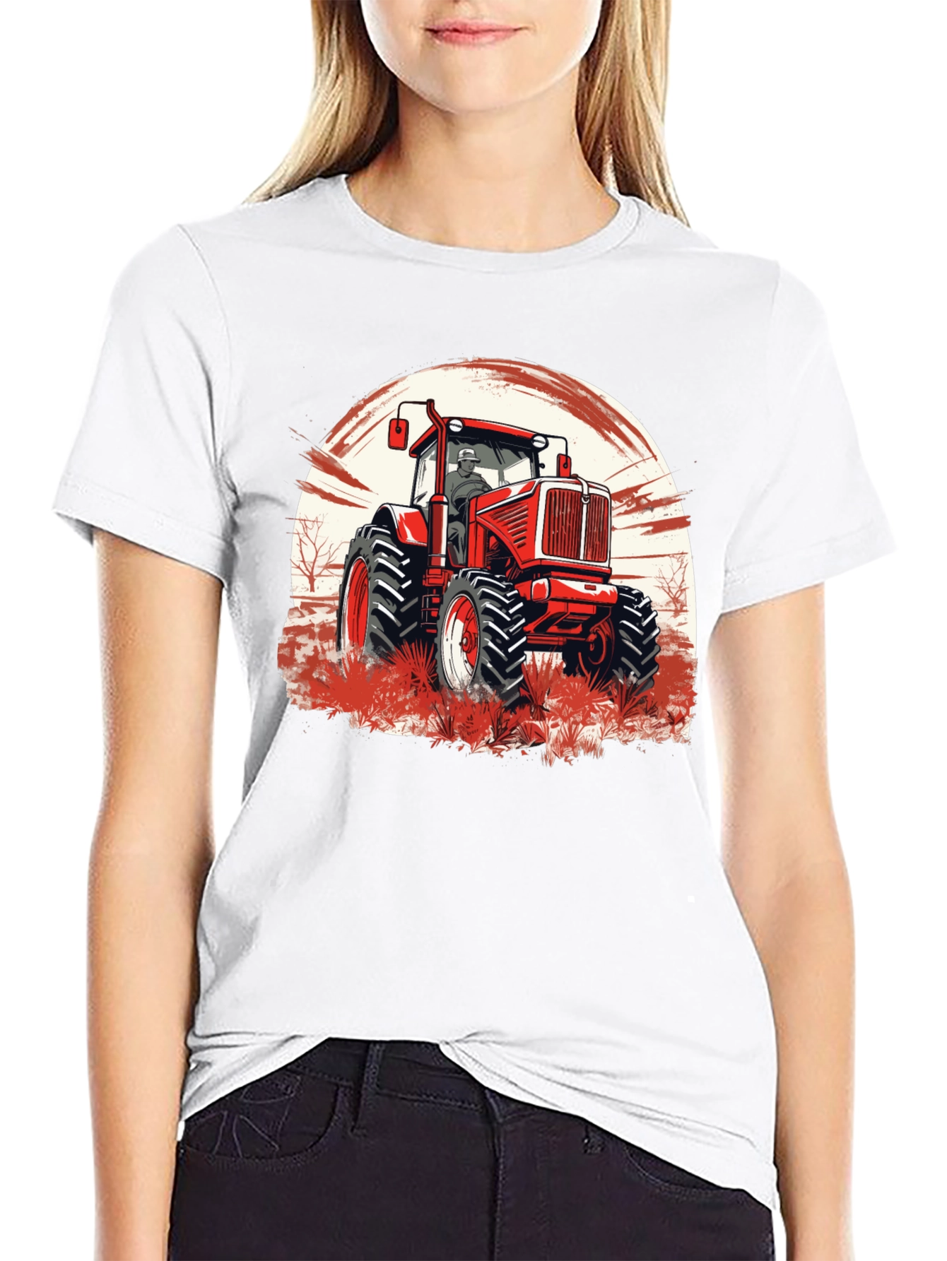 Red Tractor Graphic Tee - Farm Life Apparel