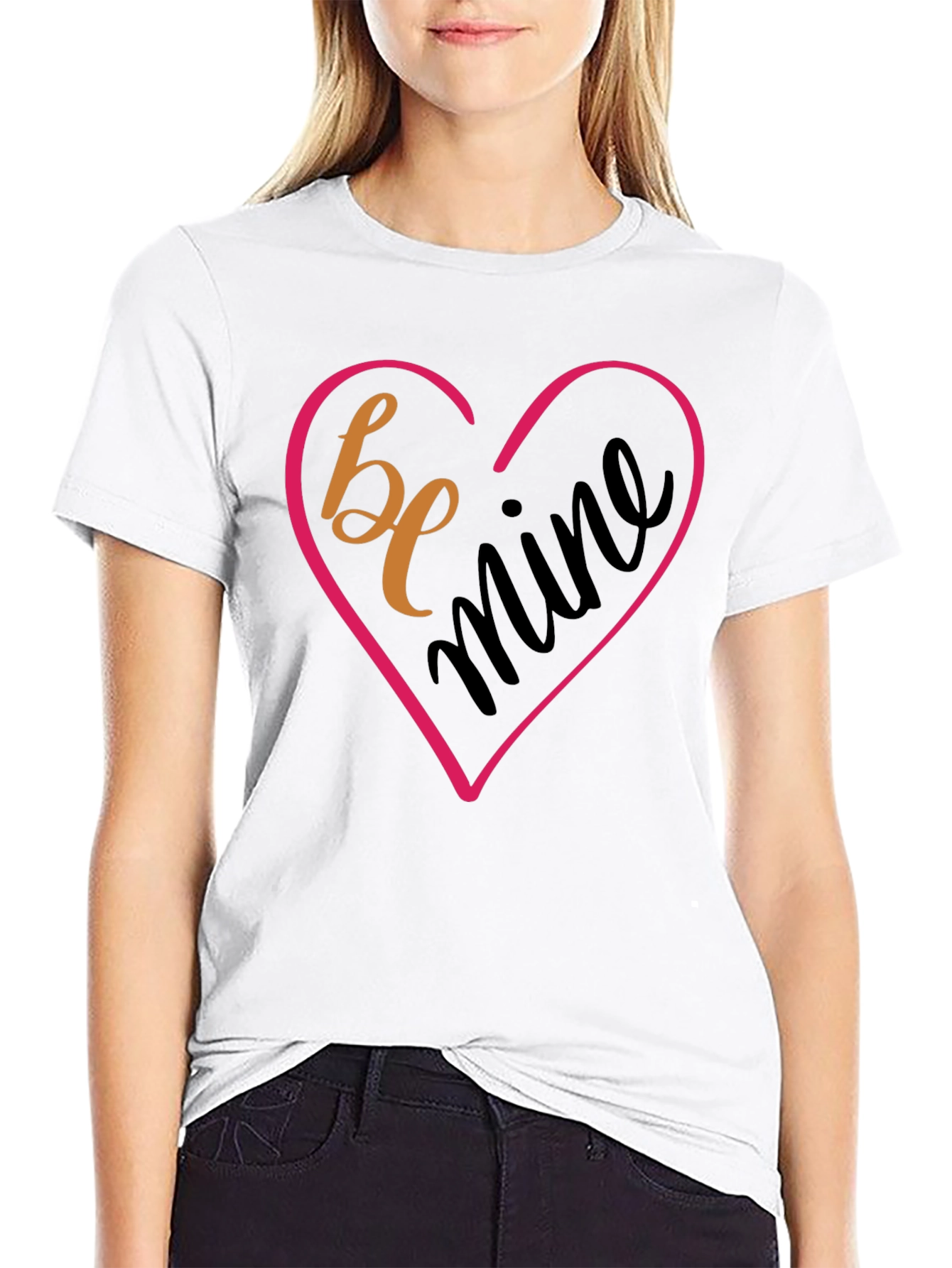 Be Mine Valentines Day Black T-Shirt