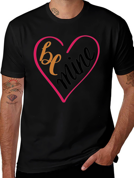 Be Mine Valentines Day Black T-Shirt