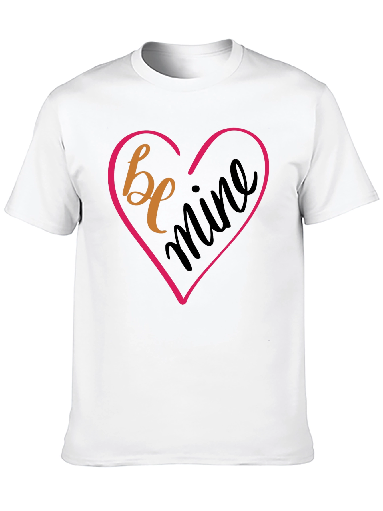 Be Mine Valentines Day Black T-Shirt