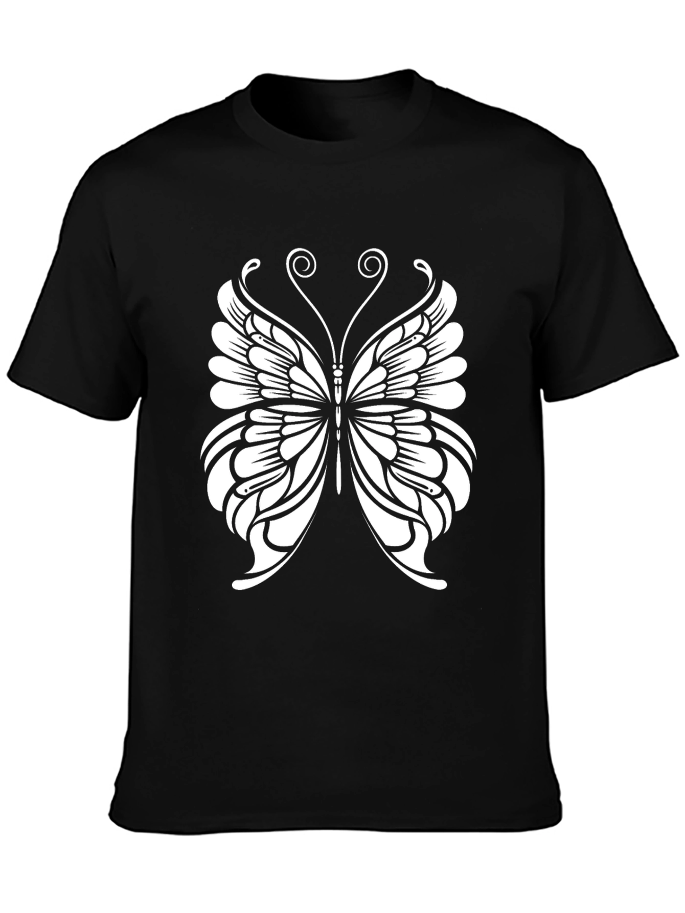 Butterfly Graphic T-Shirt - Black Cotton Tee