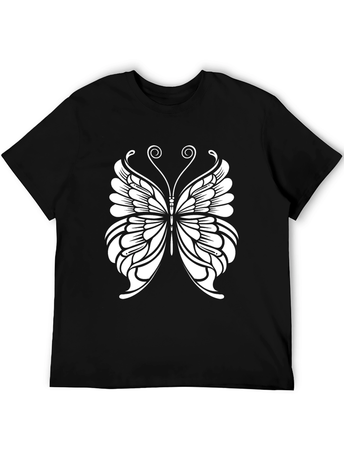 Butterfly Graphic T-Shirt - Black Cotton Tee