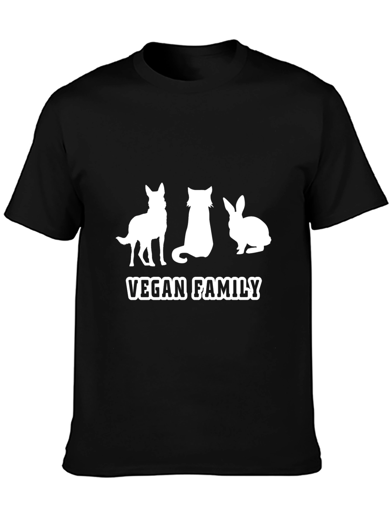 Vegan Family T-Shirt - Dog Cat Rabbit