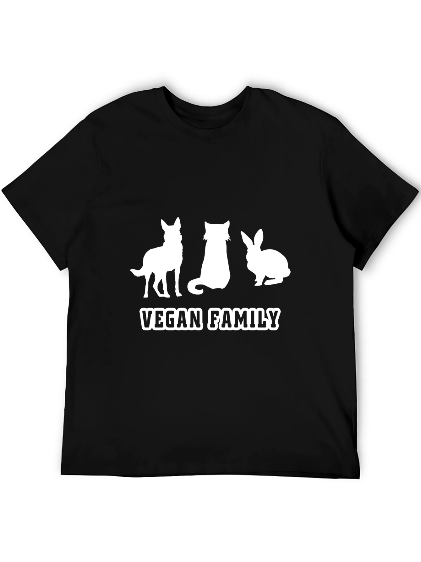 Vegan Family T-Shirt - Dog Cat Rabbit