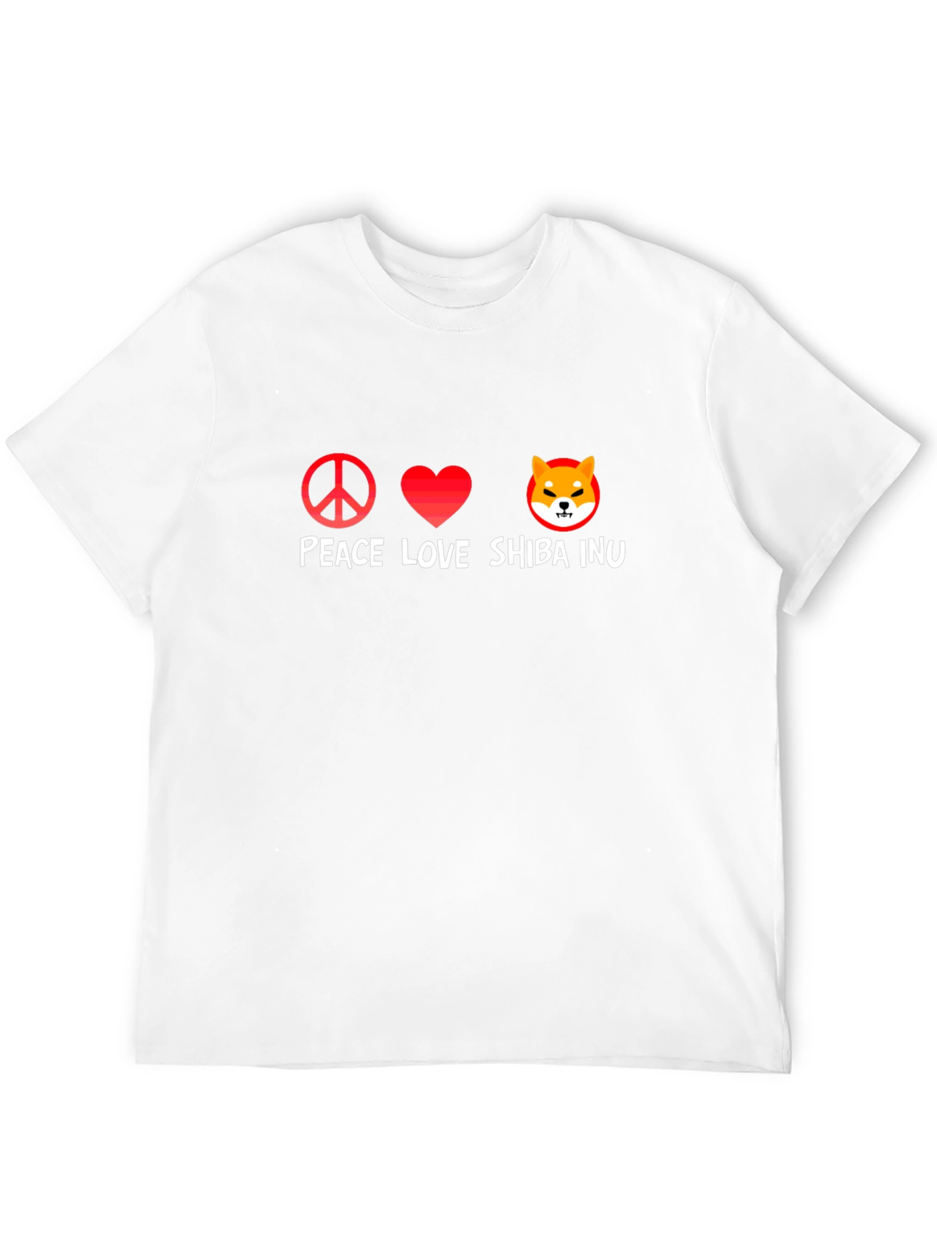 Peace Love Shiba Inu Black Graphic Tee