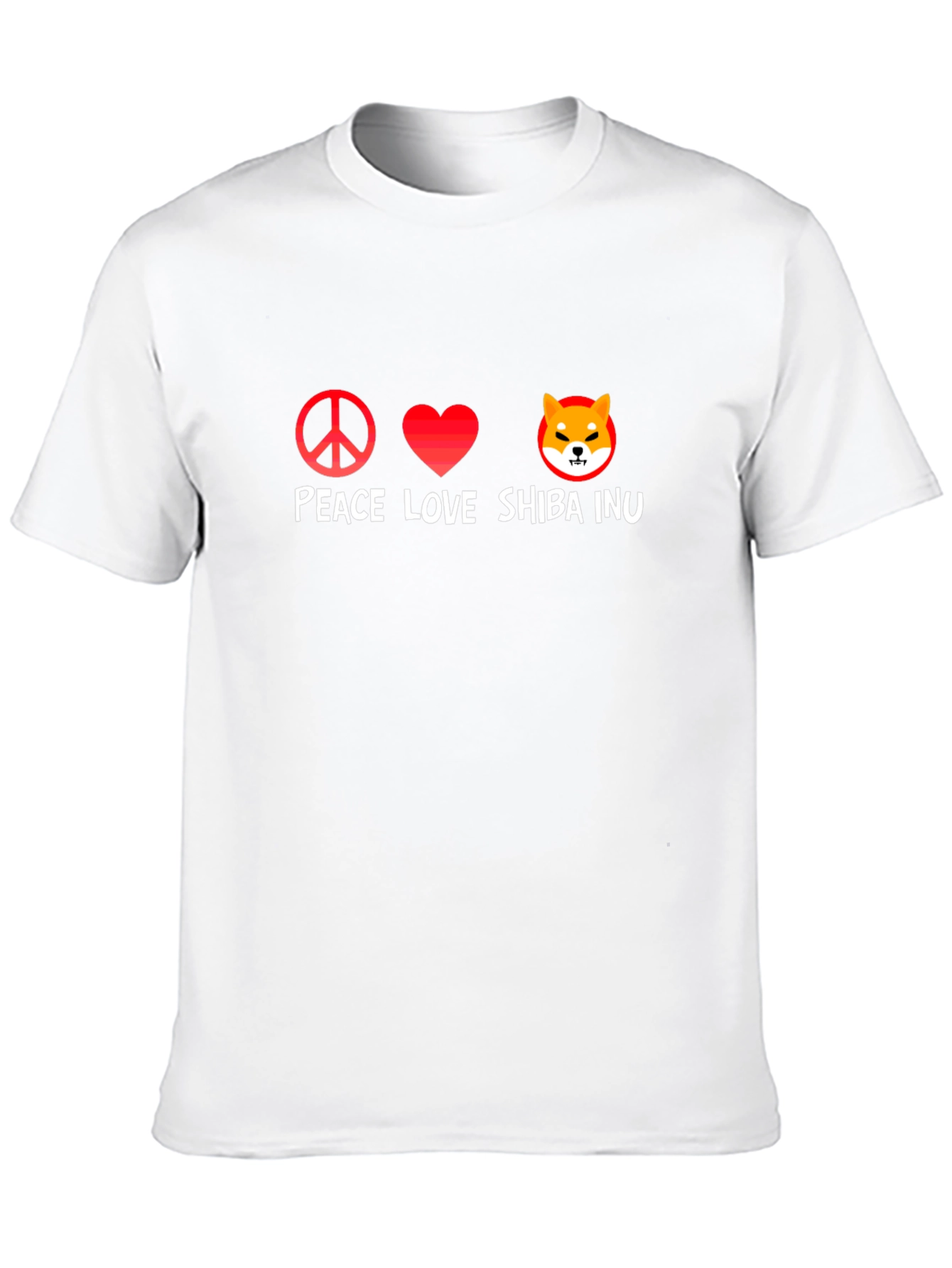 Peace Love Shiba Inu Black Graphic Tee