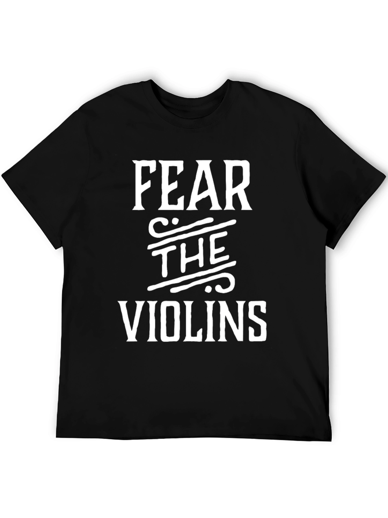 Fear The Violins Graphic Tee - Black Cotton T-Shirt