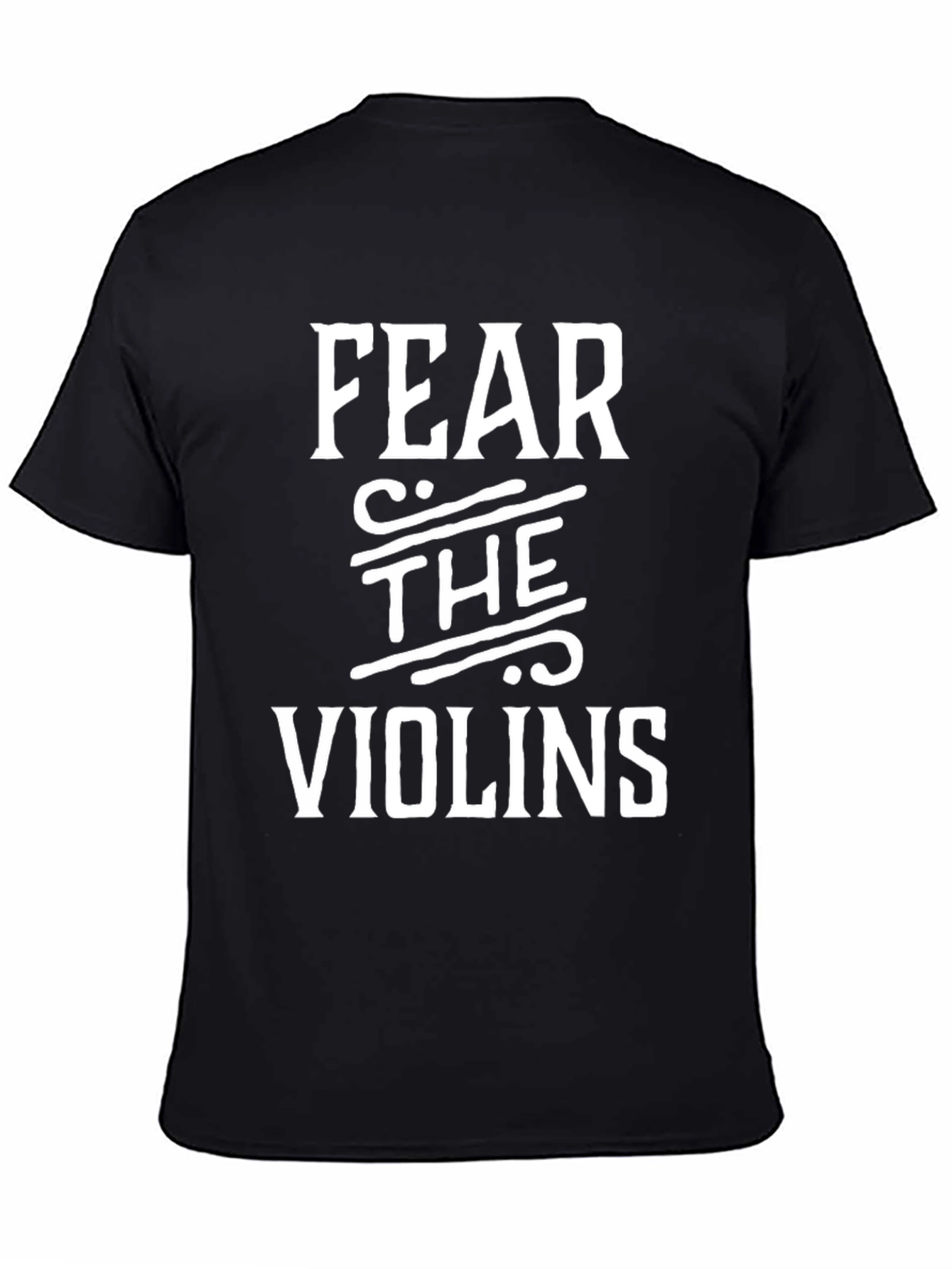 Fear The Violins Graphic Tee - Black Cotton T-Shirt