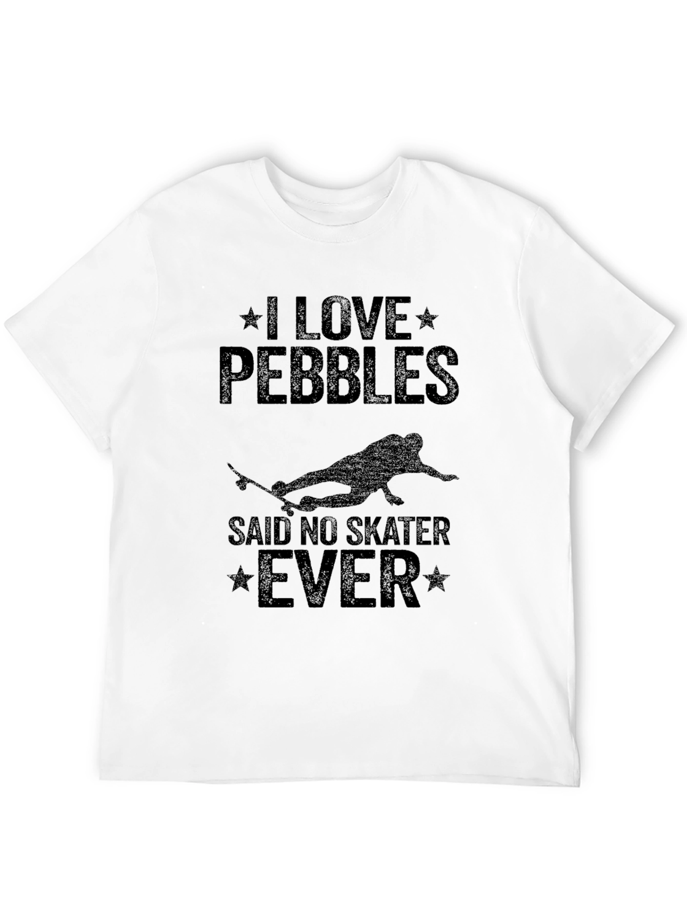 I Love Pebbles Funny Skater T-Shirt