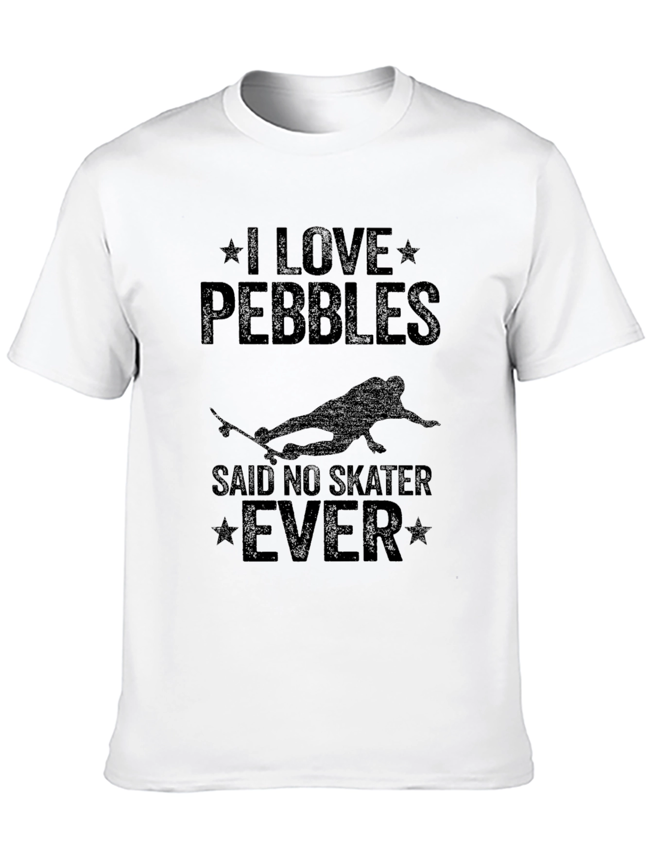I Love Pebbles Funny Skater T-Shirt