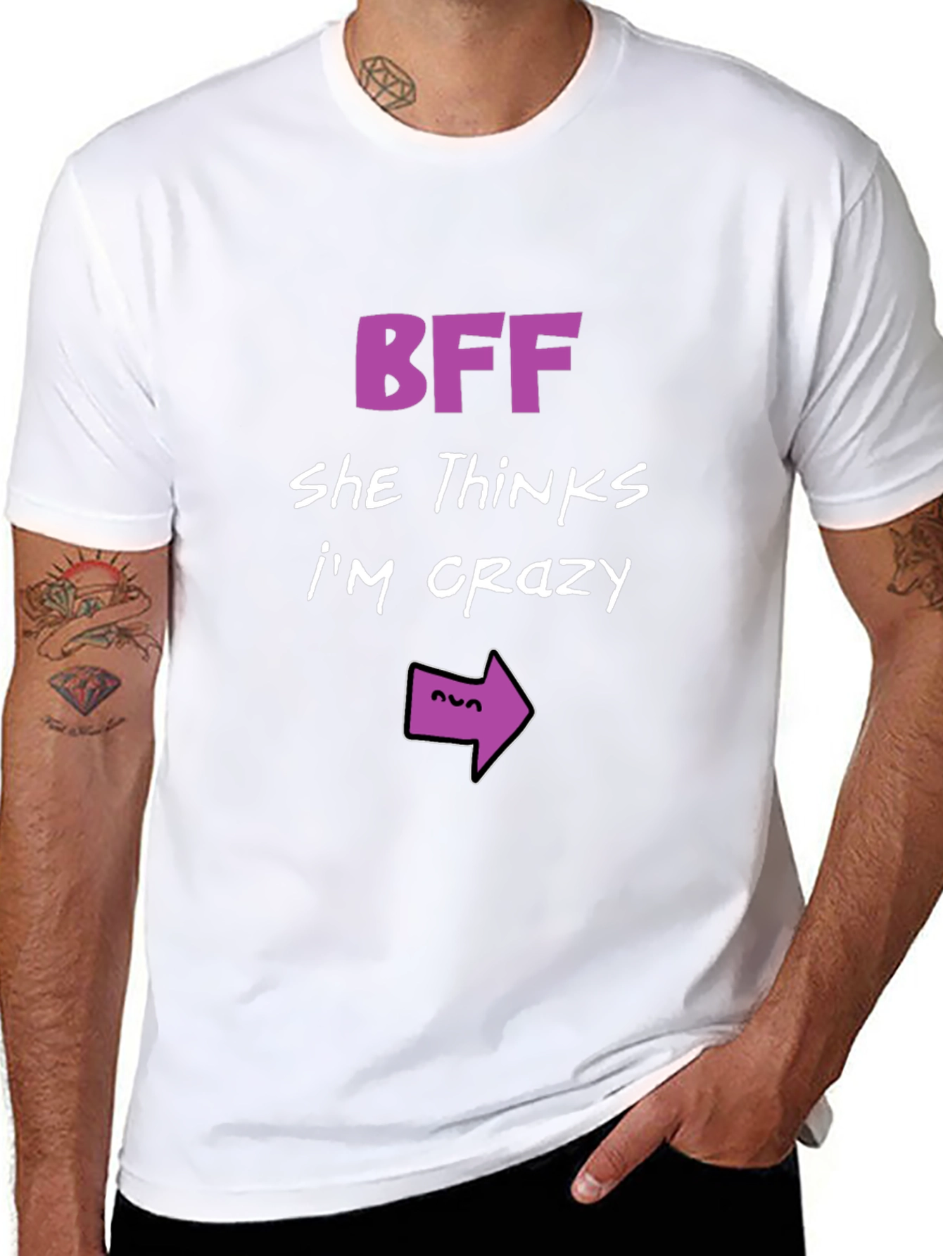 BFF Crazy Arrow T-Shirt - Funny Matching Tee