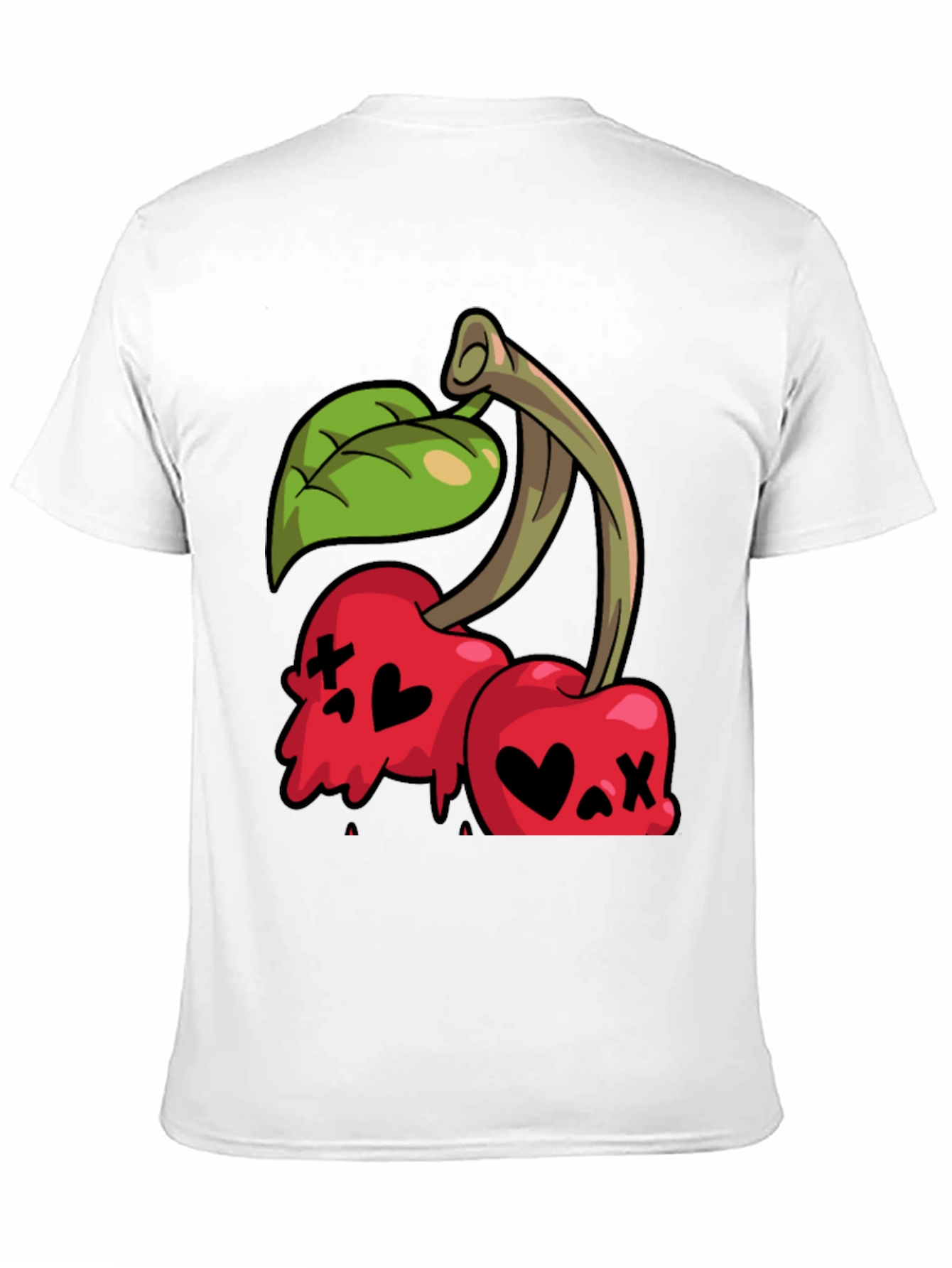 Cherry Skull Graphic Tee - Edgy Style