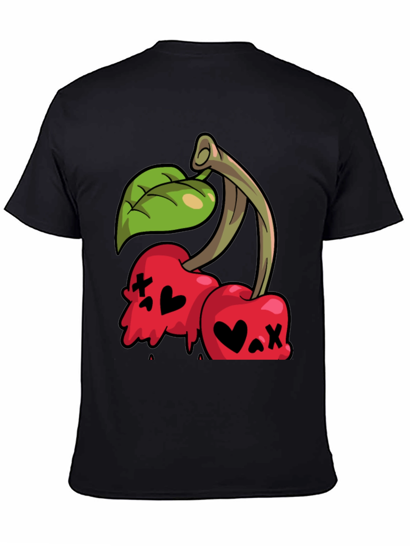 Cherry Skull Graphic Tee - Edgy Style