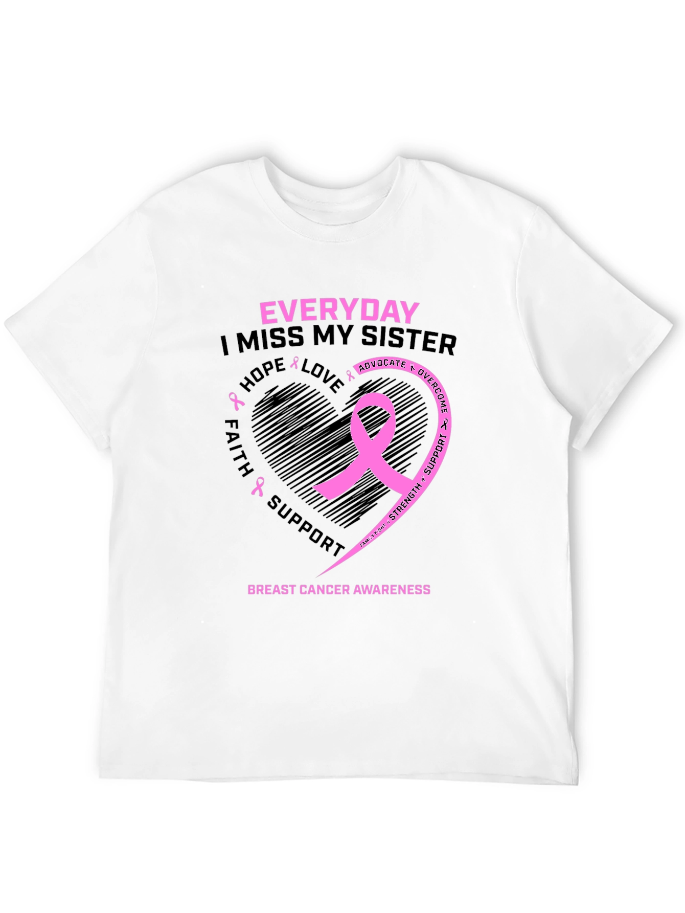 Breast Cancer Awareness Sister Memorial T-Shirt