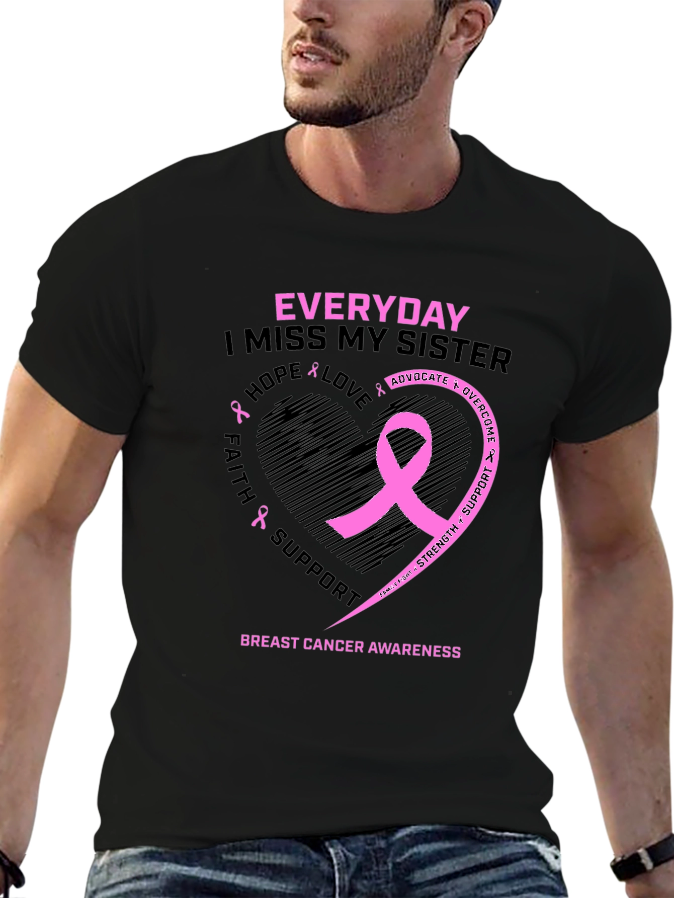 Breast Cancer Awareness Sister Memorial T-Shirt