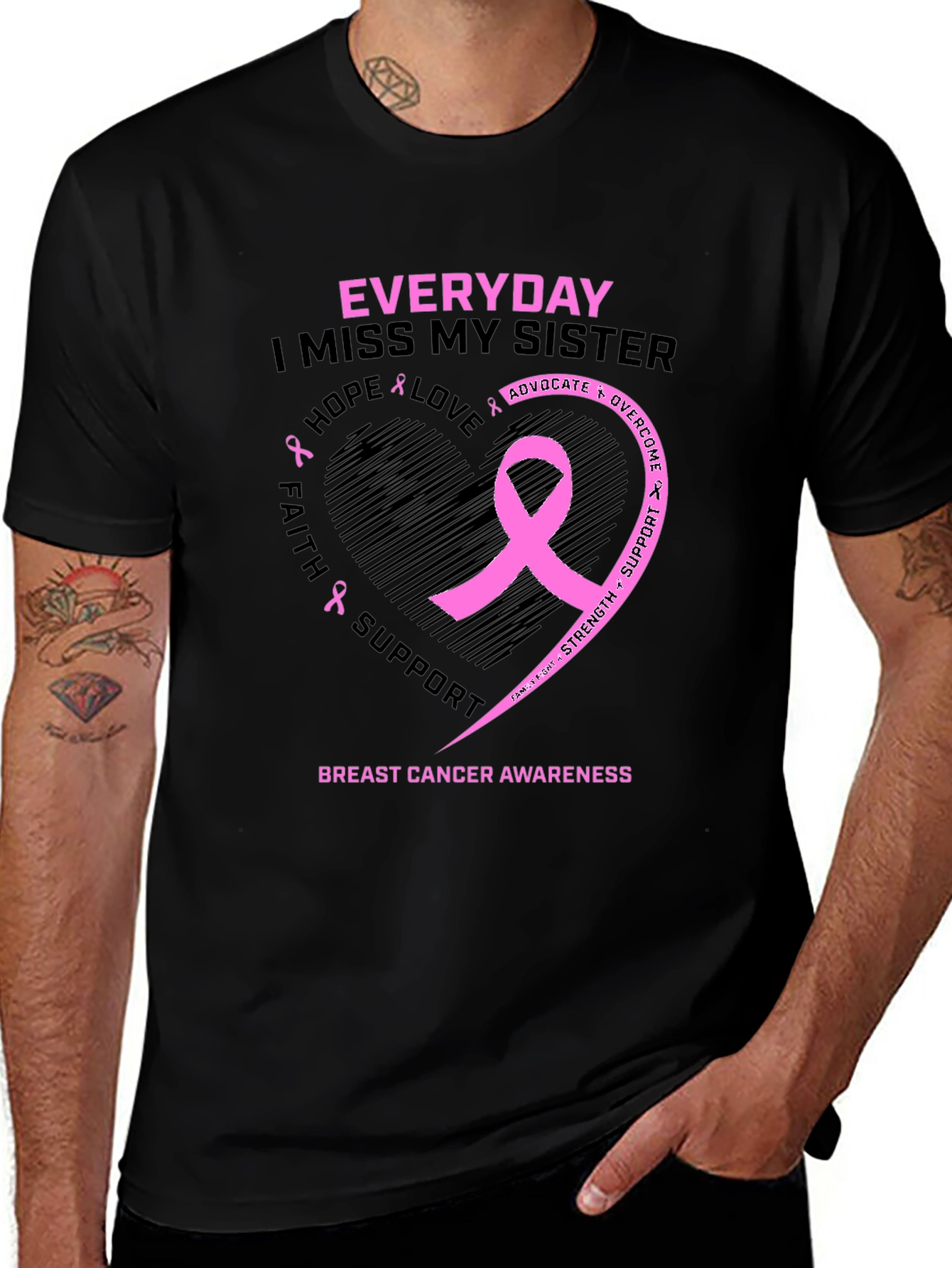Breast Cancer Awareness Sister Memorial T-Shirt