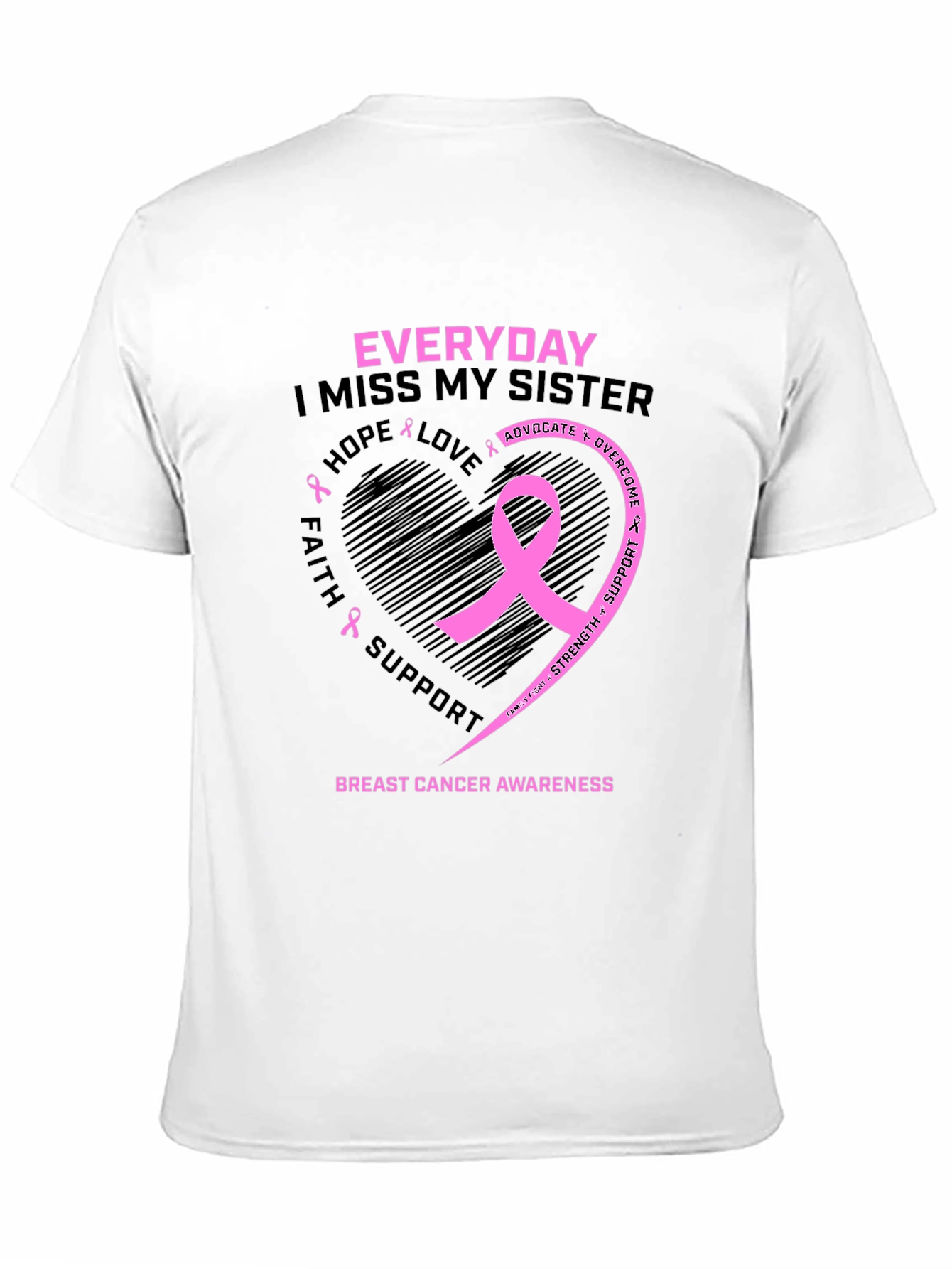 Breast Cancer Awareness Sister Memorial T-Shirt