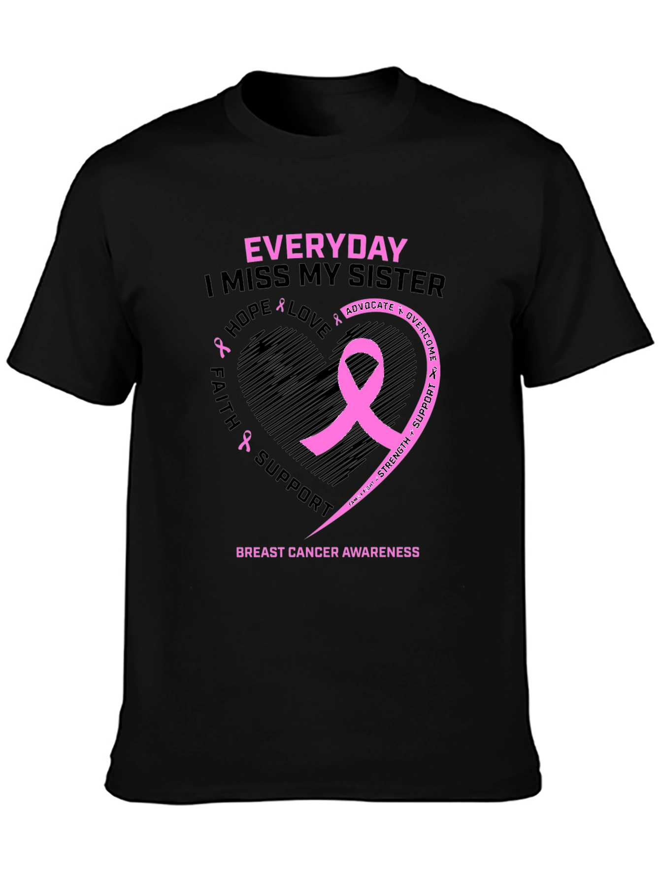 Breast Cancer Awareness Sister Memorial T-Shirt