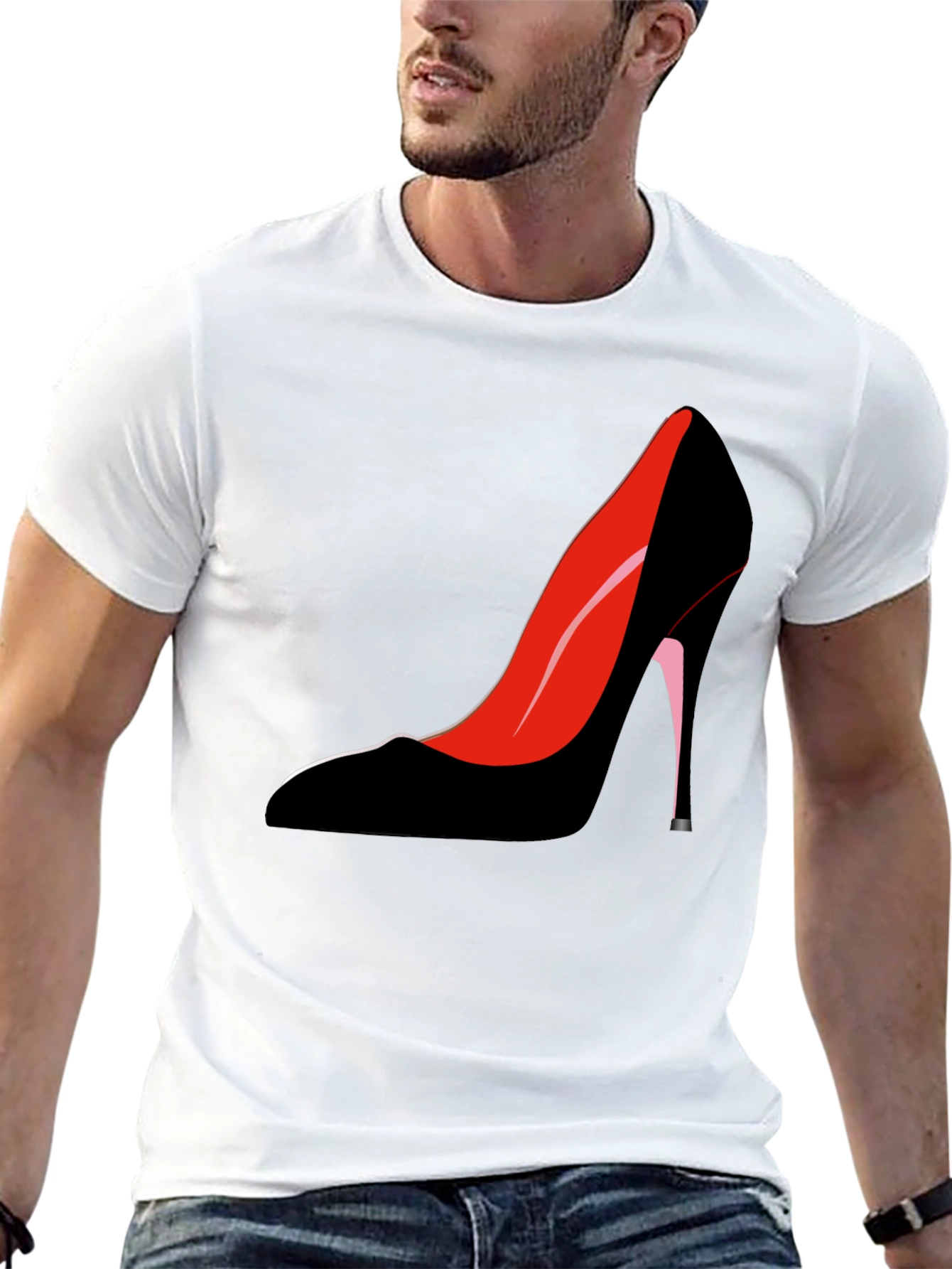 Stiletto Heel Graphic T-Shirt - Stylish Fashion Tee