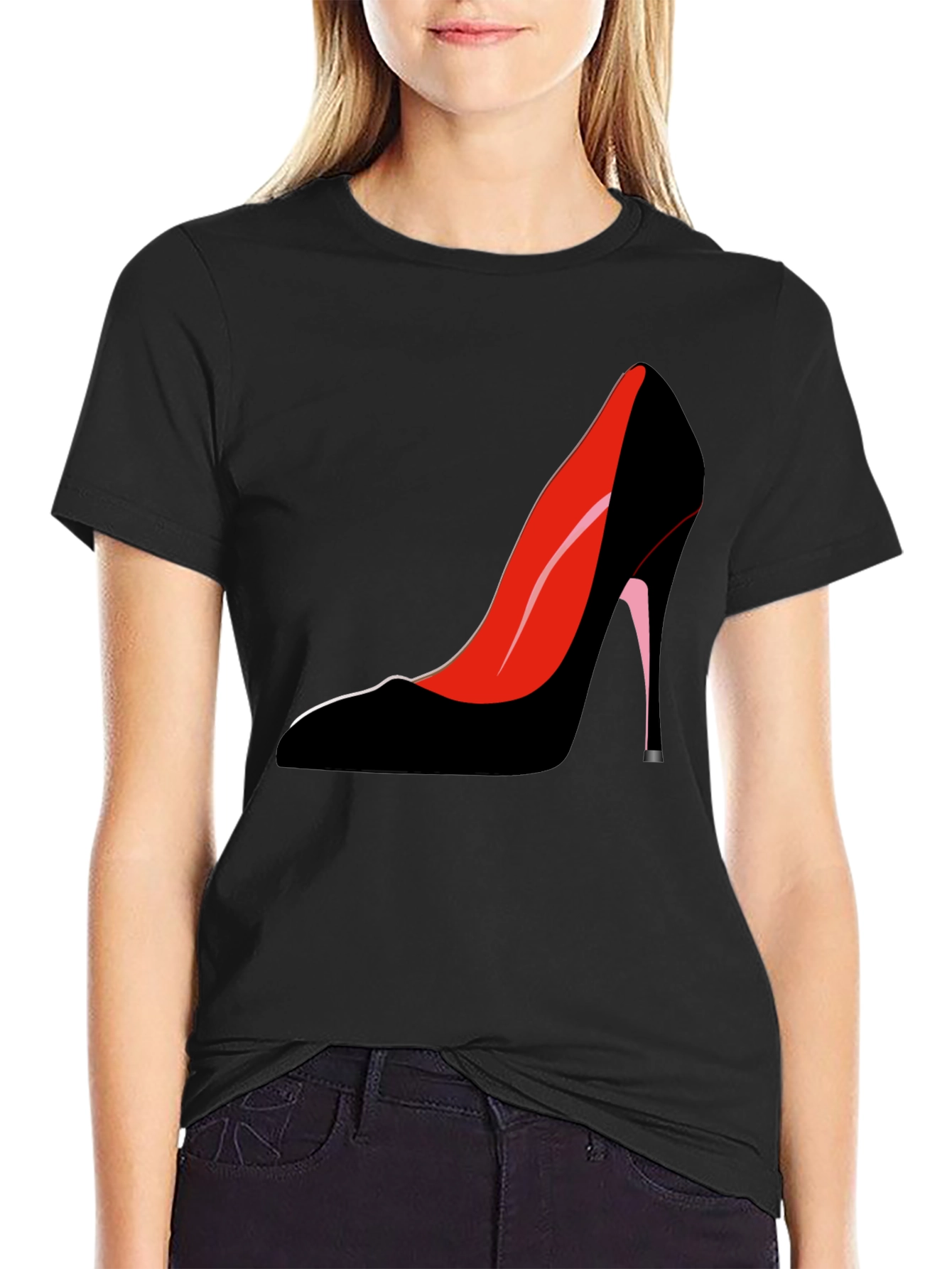Stiletto Heel Graphic T-Shirt - Stylish Fashion Tee