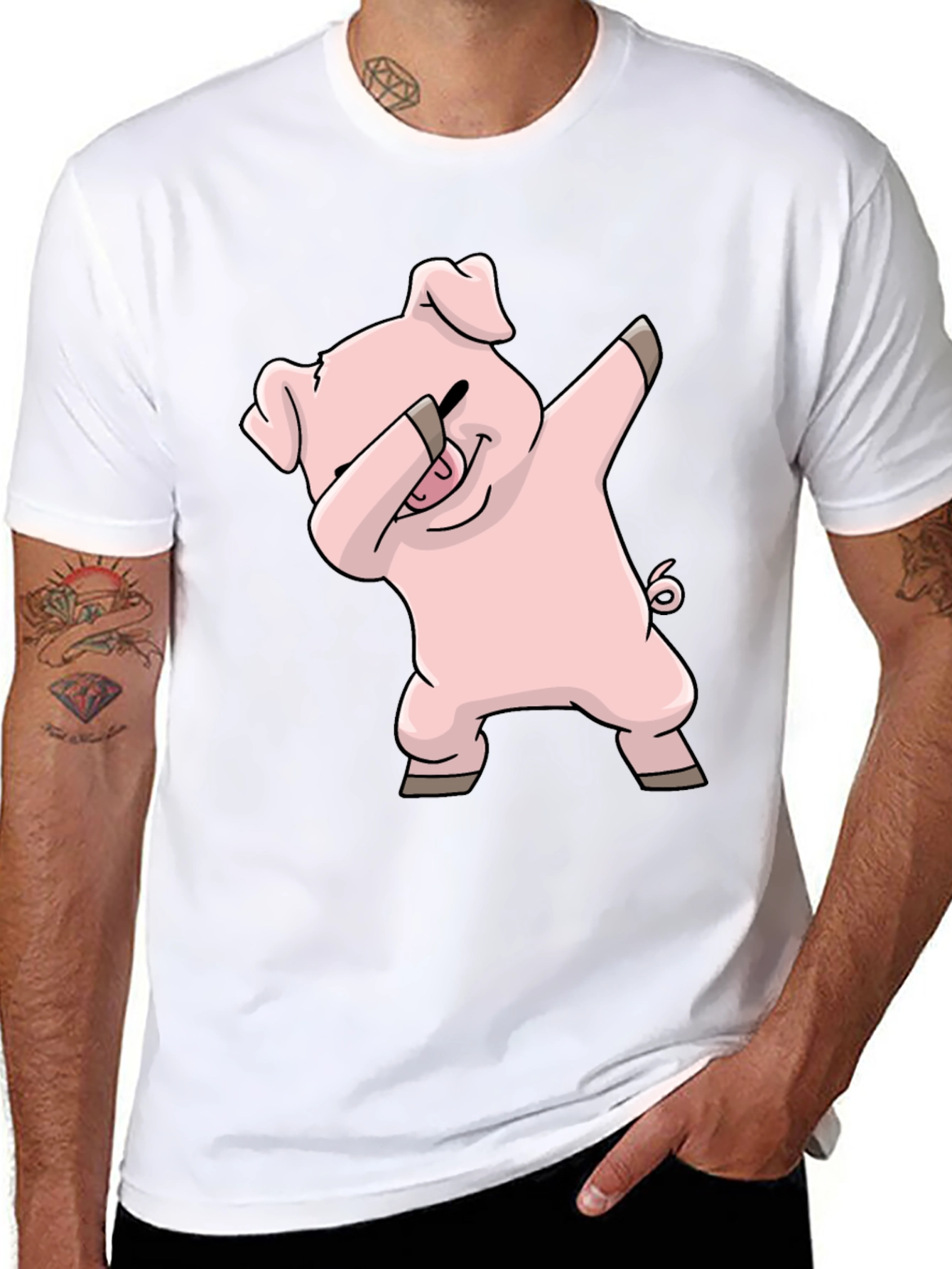 Dabbing Pig T-Shirt - Unique Design