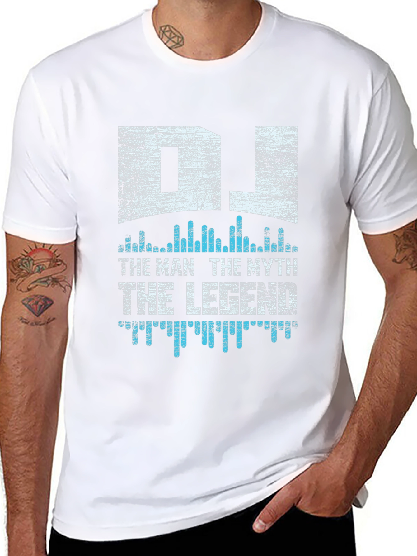 DJ The Man The Myth The Legend Black T-Shirt