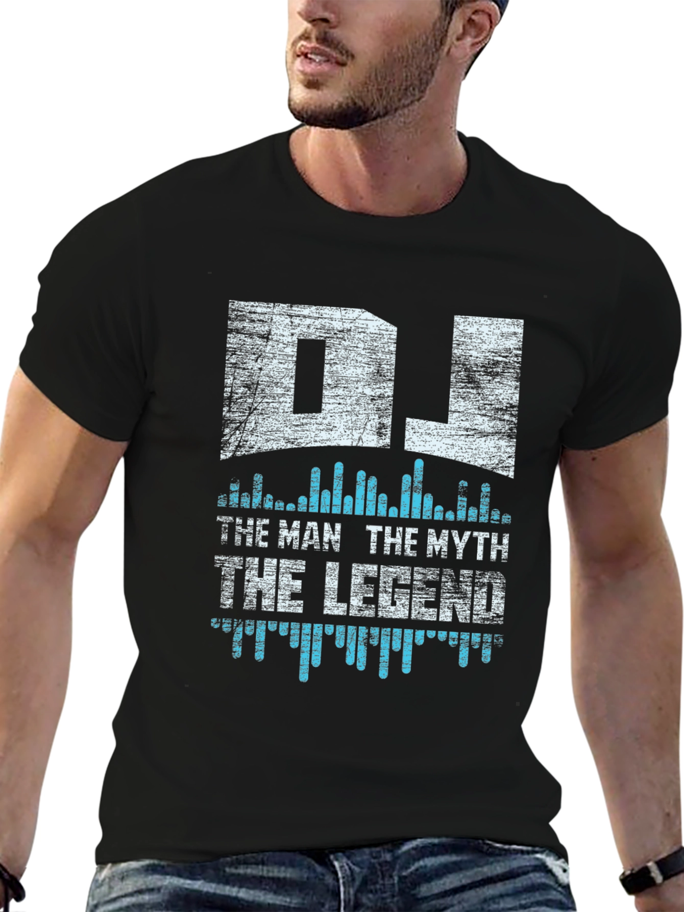 DJ The Man The Myth The Legend Black T-Shirt